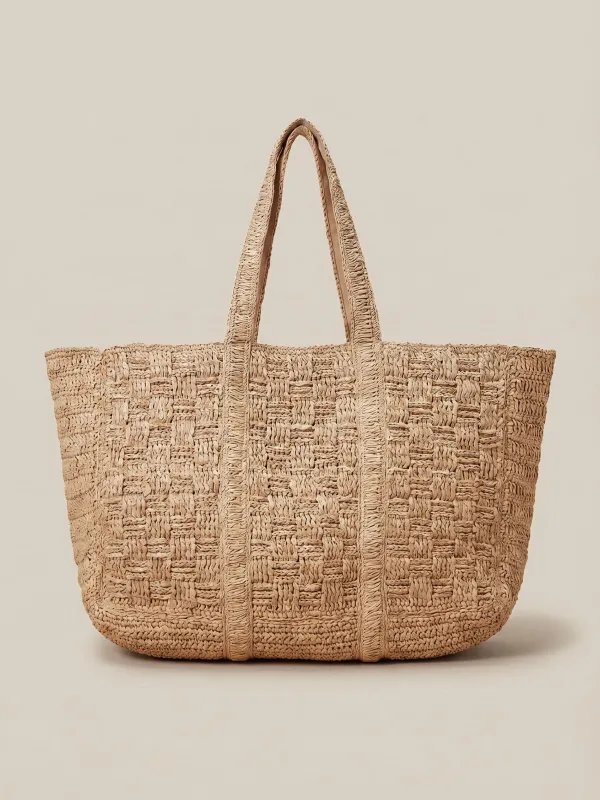 Straw Market Tote - Natural made by Faherty