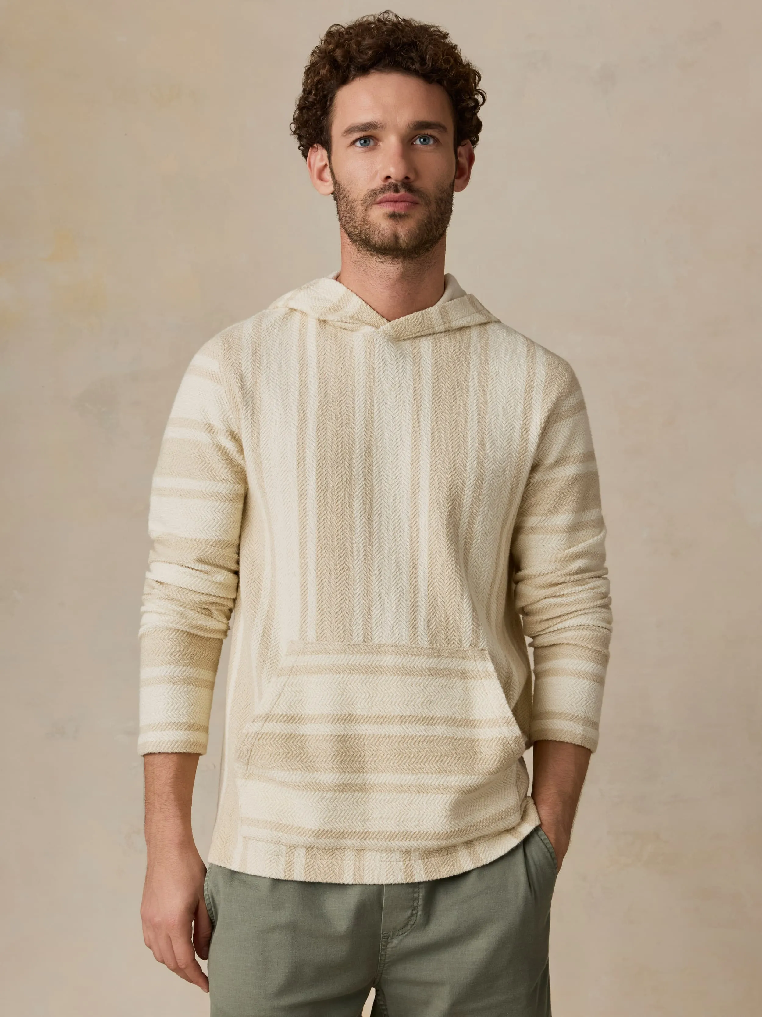 Whitewater Hoodie - Ivory Desert Stripe sold by Faherty product image thumbnail 2