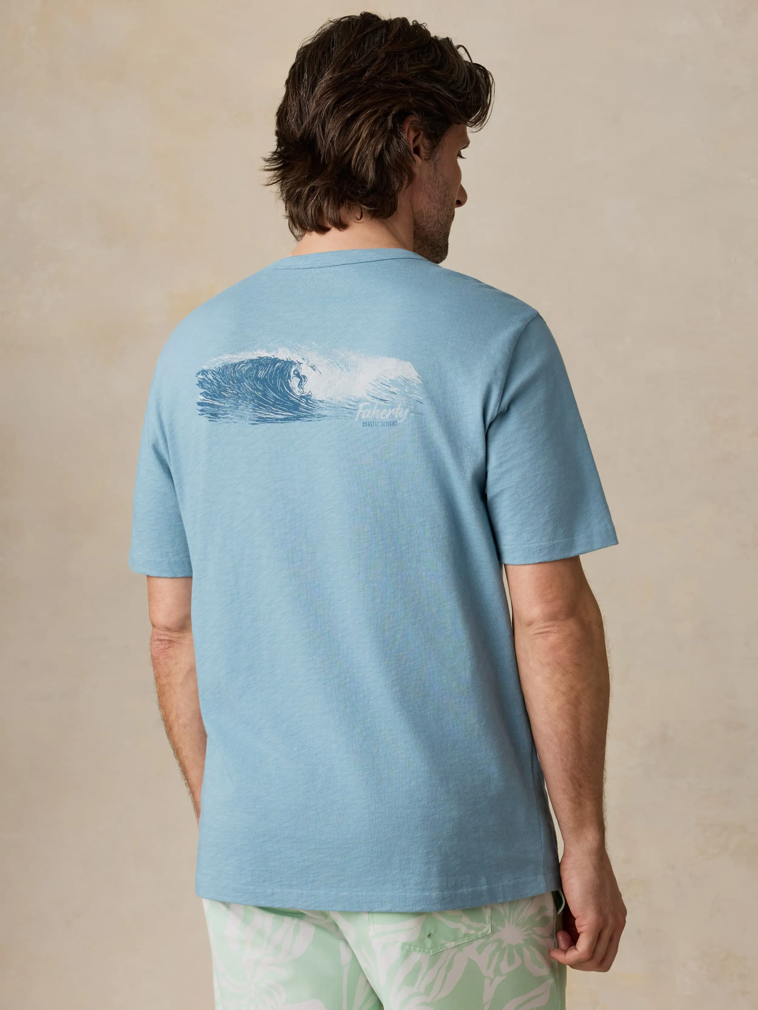 Sunwashed Regenerative Graphic Tee - Stormy Lake sold by Faherty product image thumbnail 2