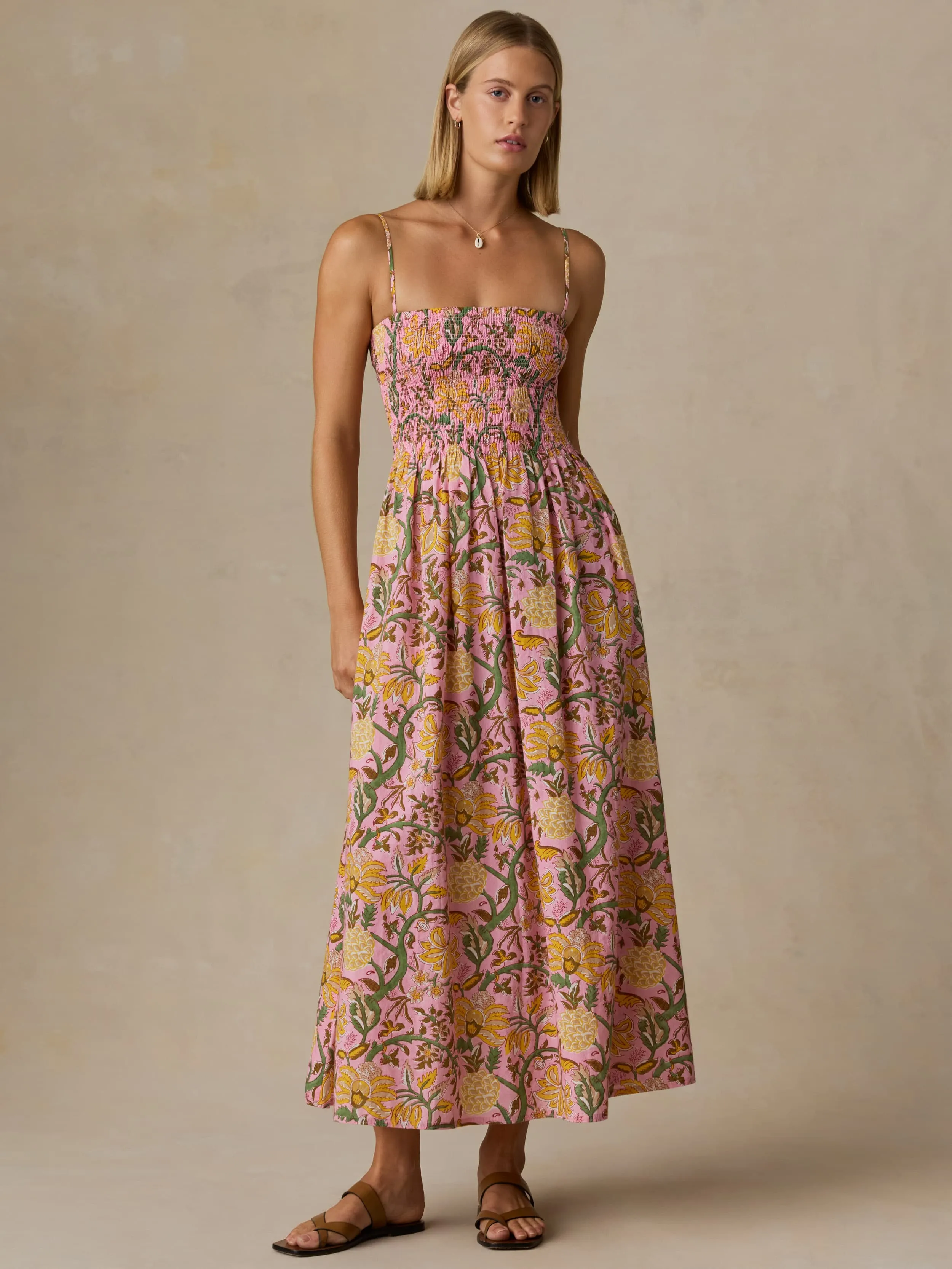 Voile Lucia Dress - Blossom Serenade sold by Faherty