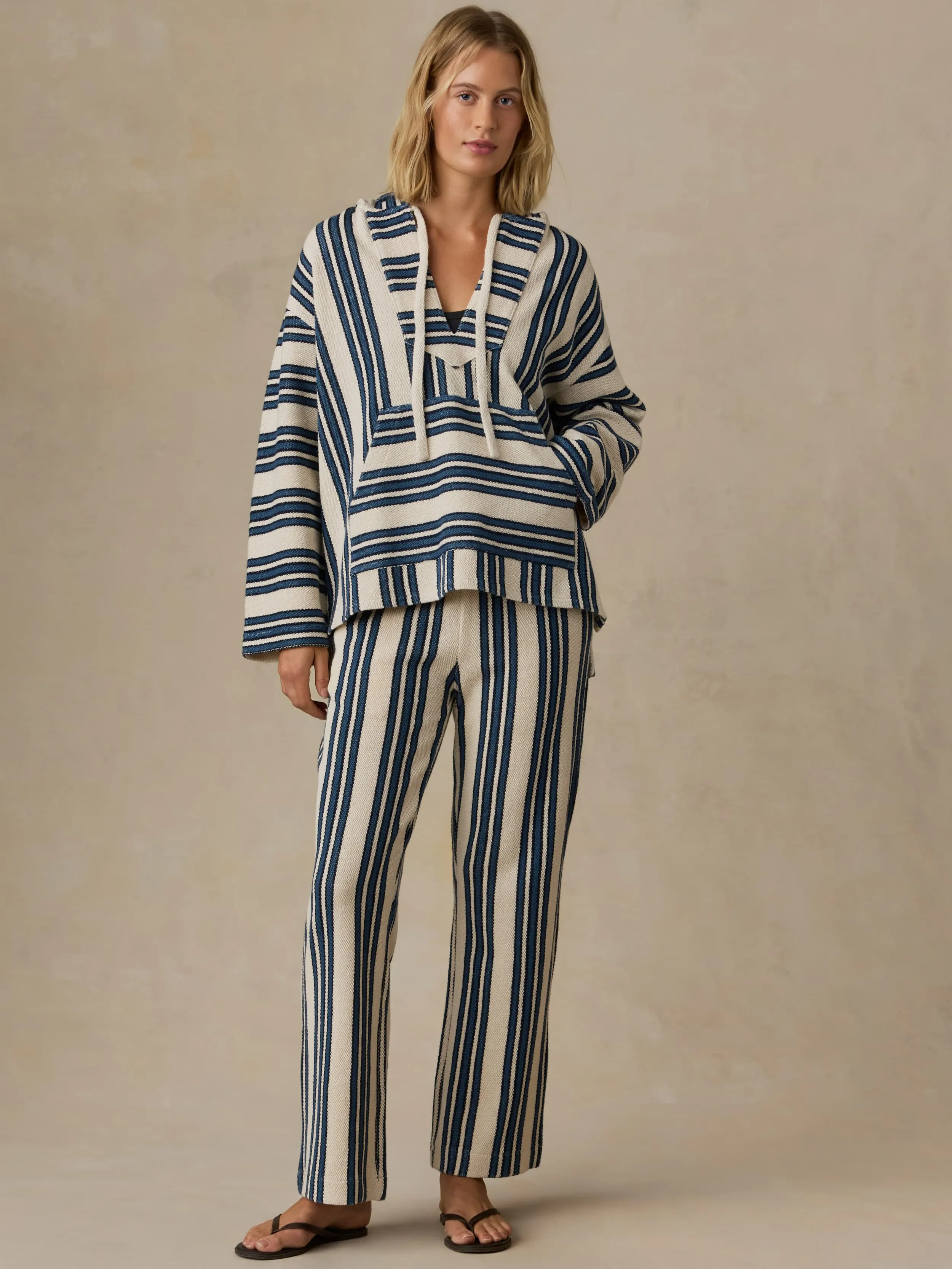 Baja Hoodie - Kingfisher Stripe sold by Faherty product image thumbnail 2