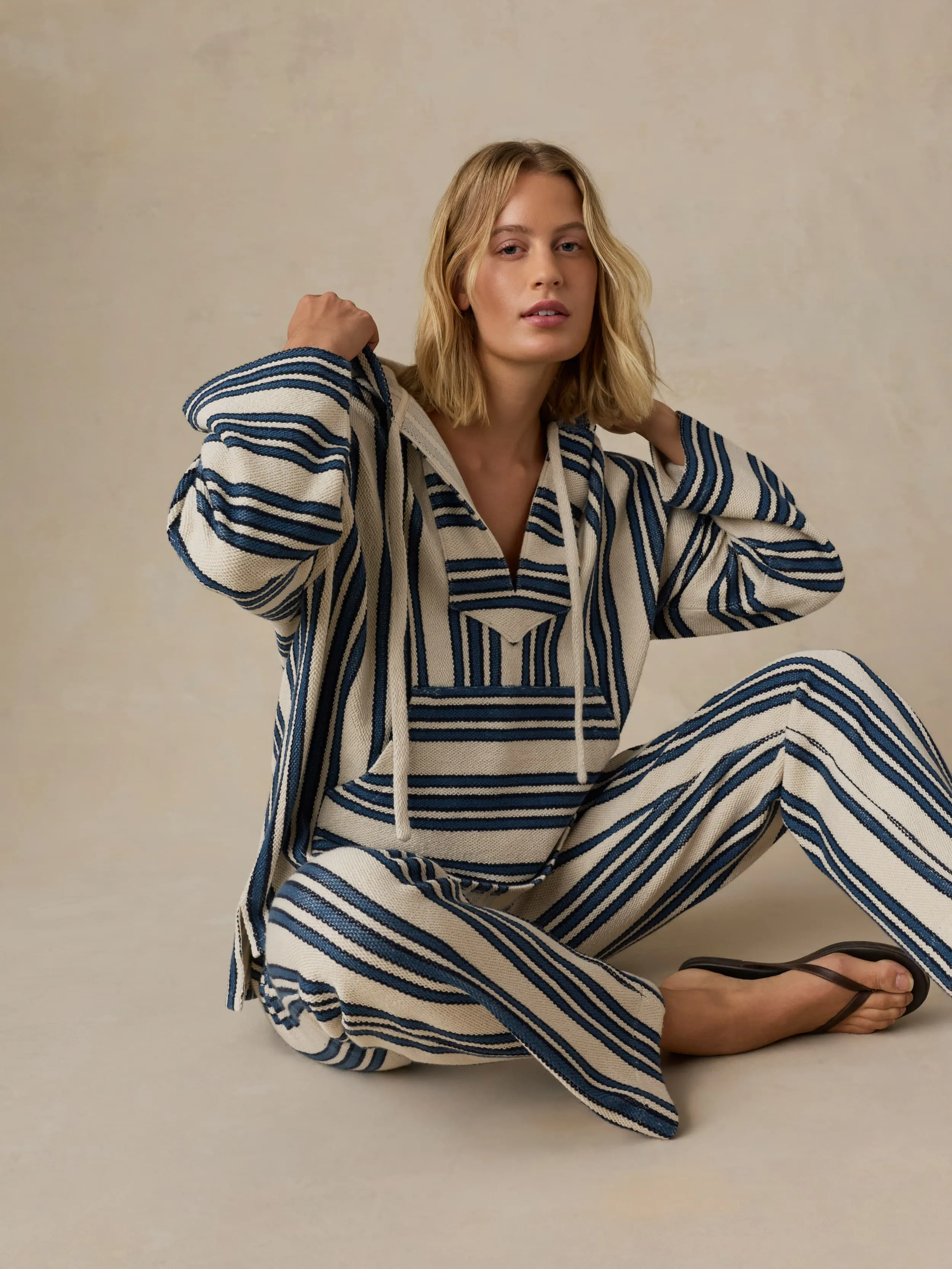 Baja Hoodie - Kingfisher Stripe sold by Faherty product image thumbnail 4