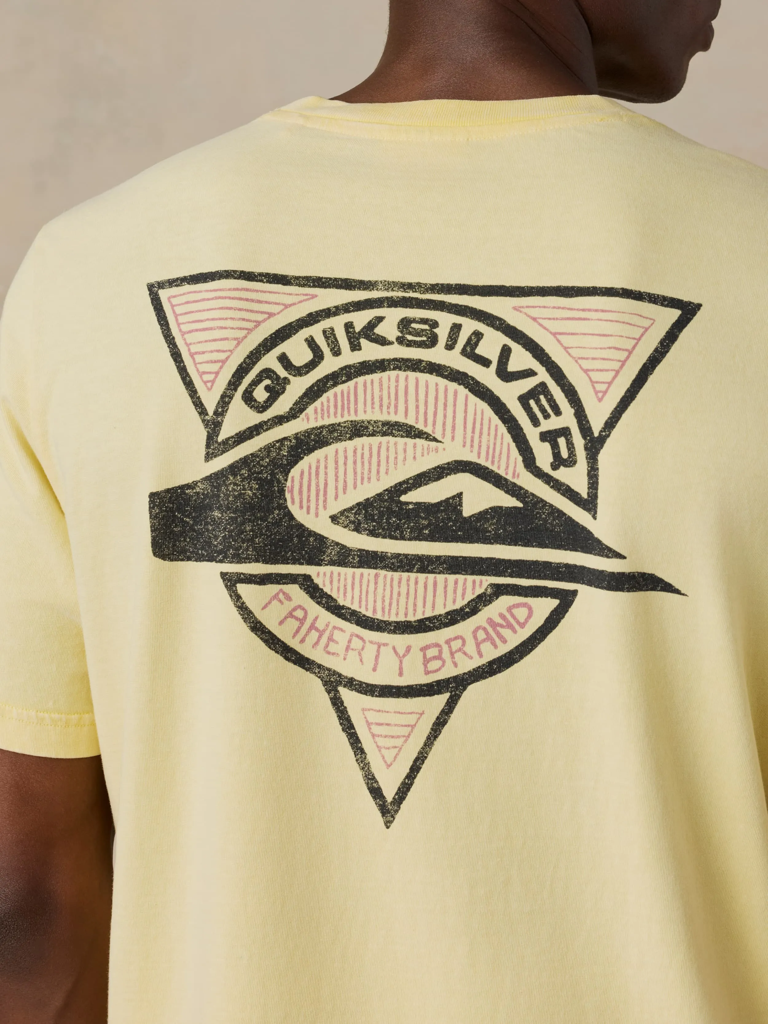 Faherty x Quiksilver Heavy Wash Tee - Bright Sun sold by Faherty product image thumbnail 2