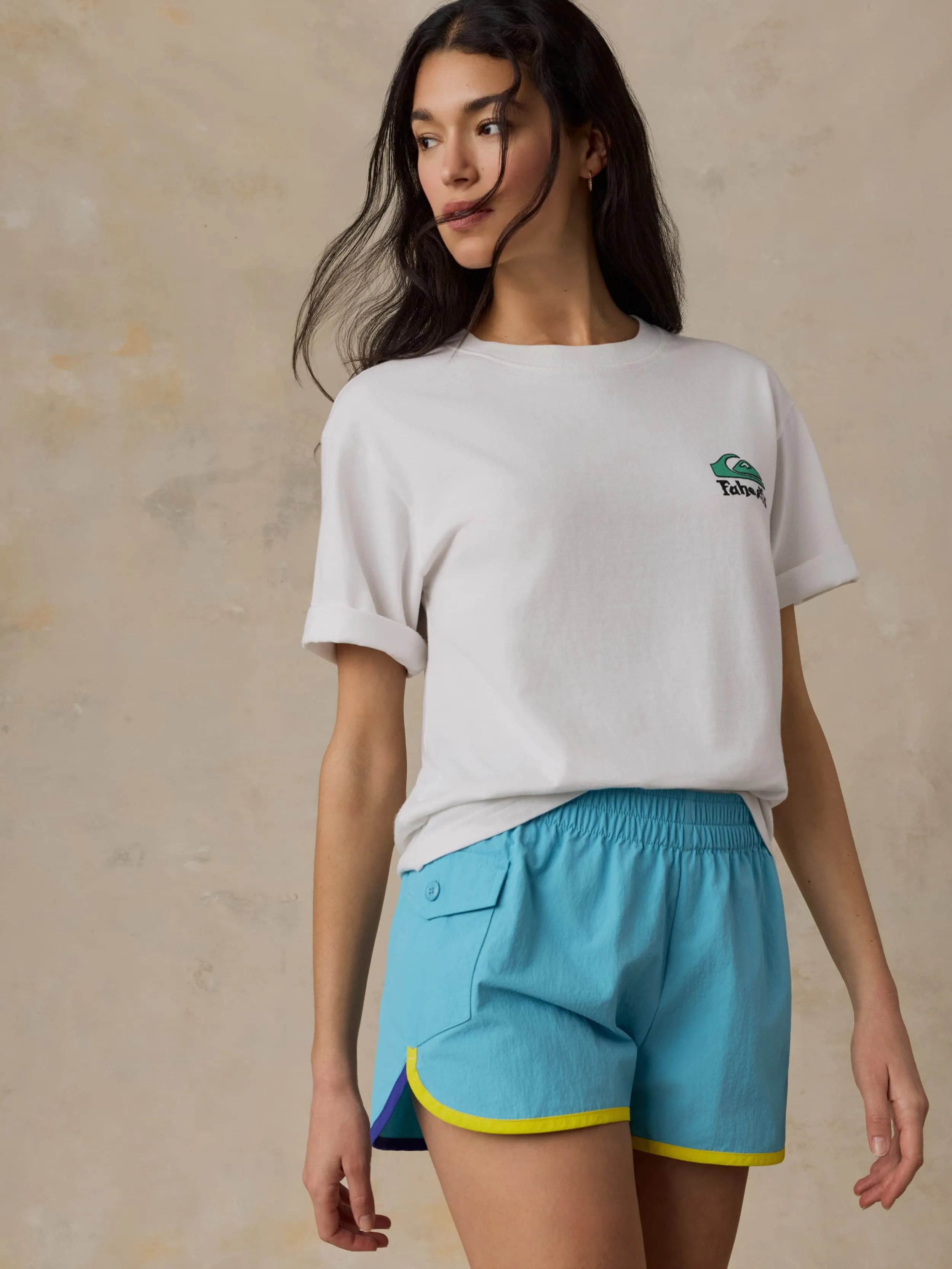 Faherty x Quiksilver Graphic Tee - White sold by Faherty product image thumbnail 3