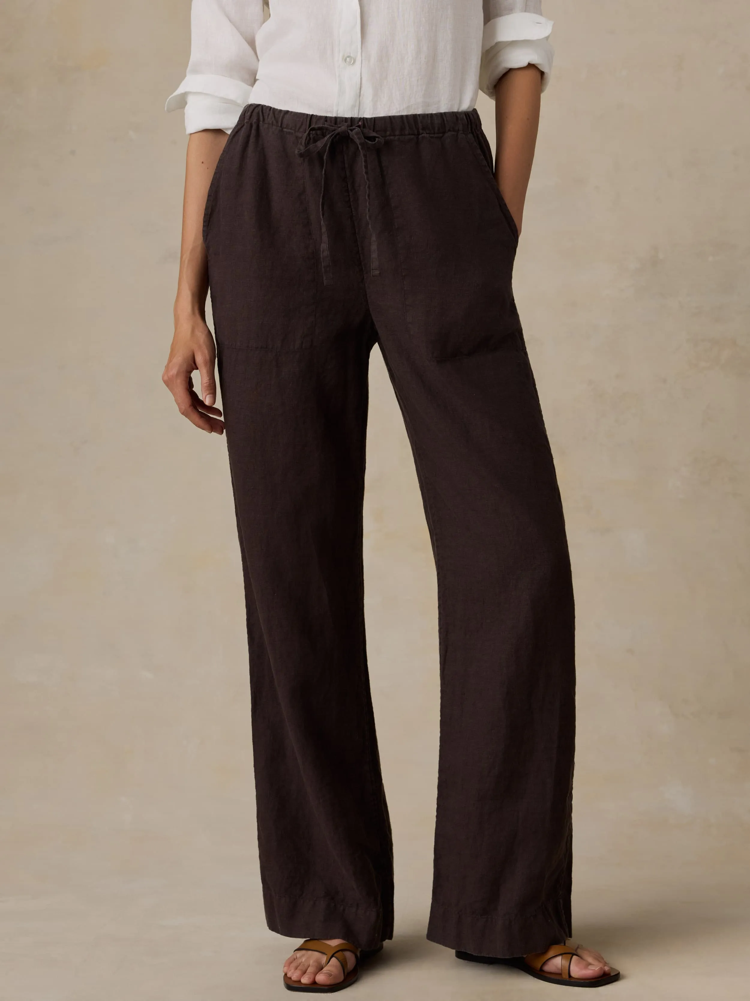 Laidback Linen Pant - Demitasse sold by Faherty product image thumbnail 3