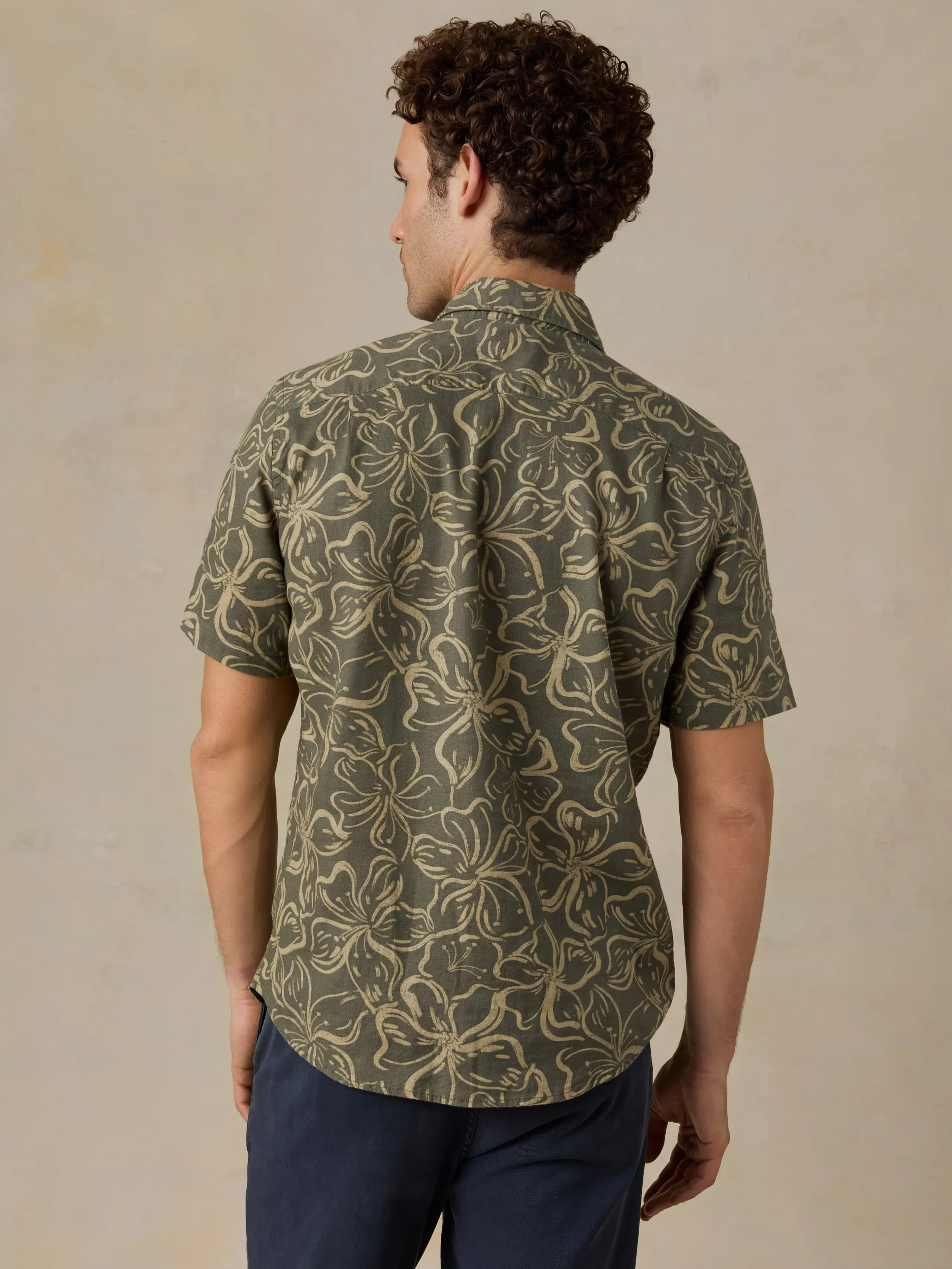 Short-Sleeve Breeze Shirt - Light Pine Blossom sold by Faherty product image thumbnail 4