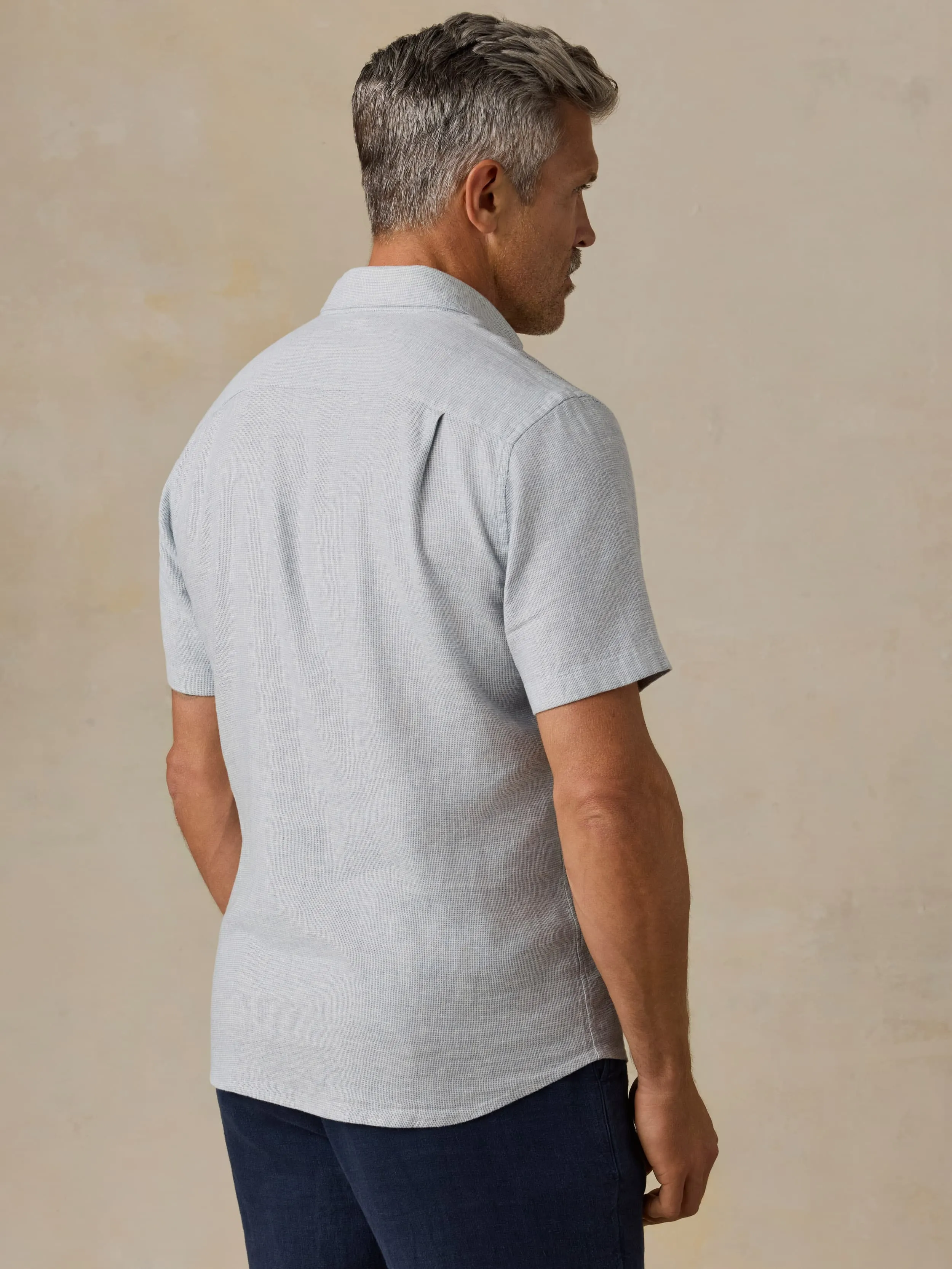 Short-Sleeve Breeze Shirt - Blue Streams sold by Faherty product image thumbnail 4
