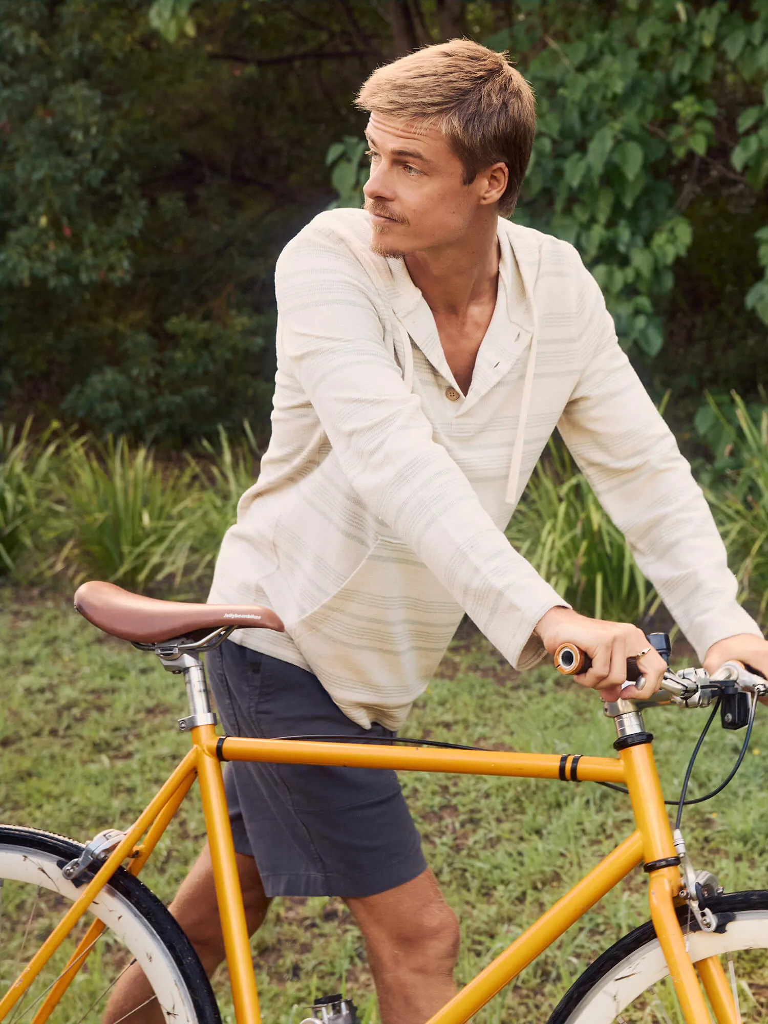 Oasis Hoodie - Sage Beach Stripe sold by Faherty