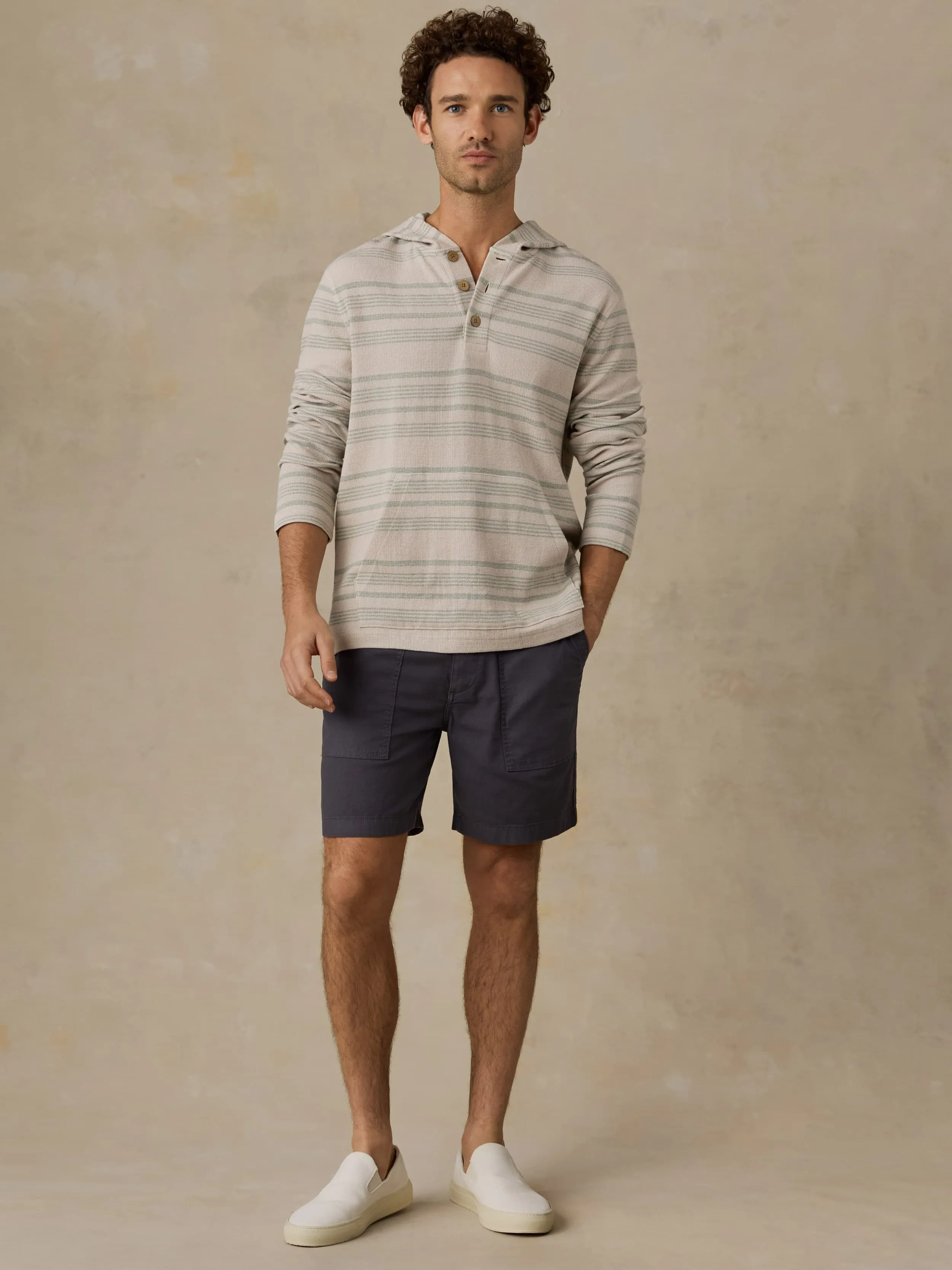 Oasis Hoodie - Sage Beach Stripe sold by Faherty product image thumbnail 2