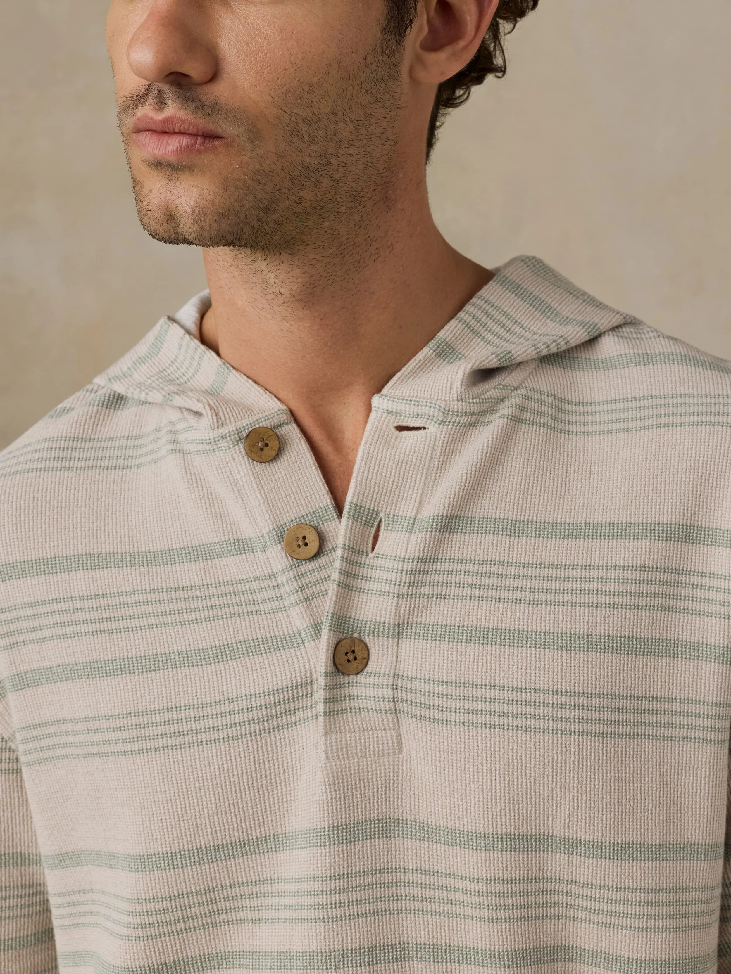 Oasis Hoodie - Sage Beach Stripe sold by Faherty product image thumbnail 3