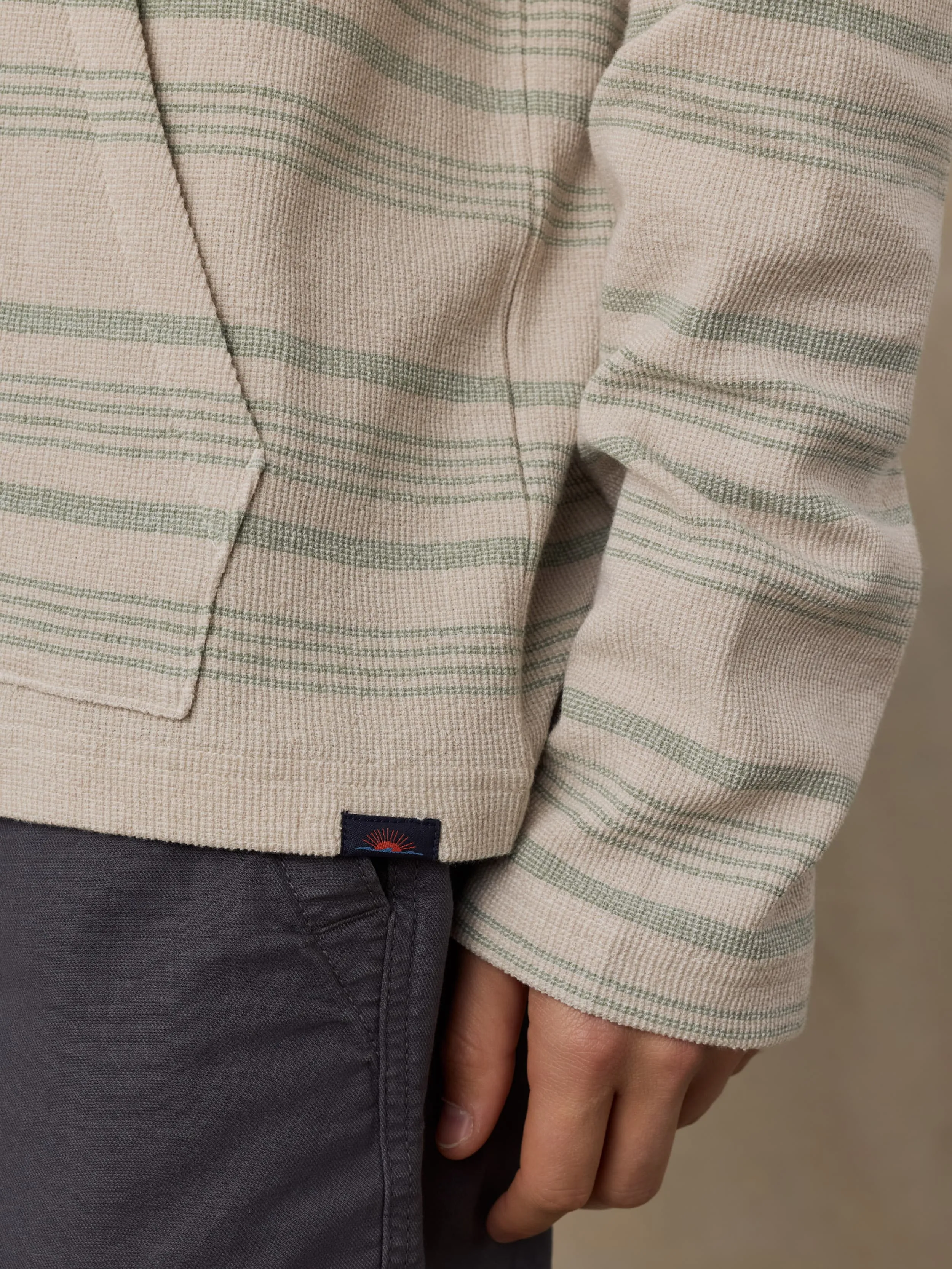 Oasis Hoodie - Sage Beach Stripe sold by Faherty product image thumbnail 4