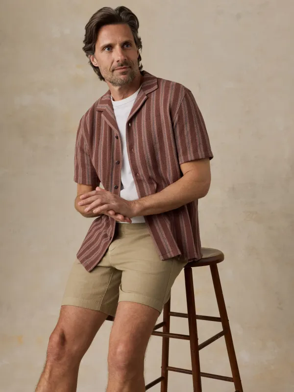 Reserve Chino Short - Northern Khaki made by Faherty