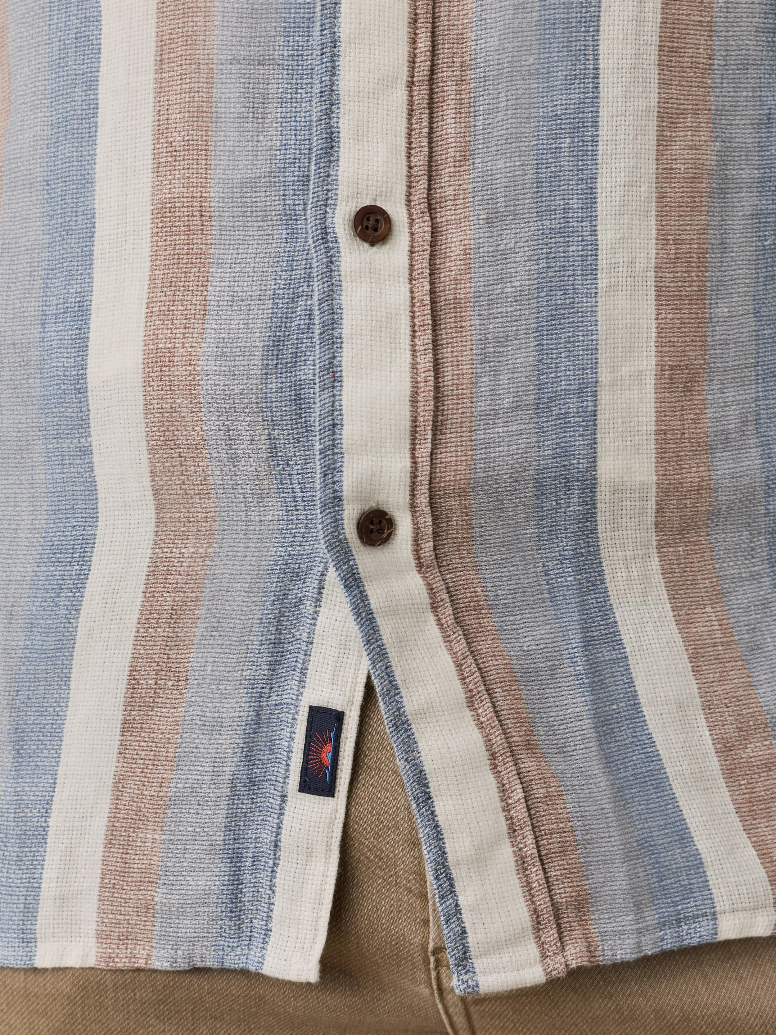 Short-Sleeve Palma Linen Shirt - Meadow Lake Stripe sold by Faherty product image thumbnail 5