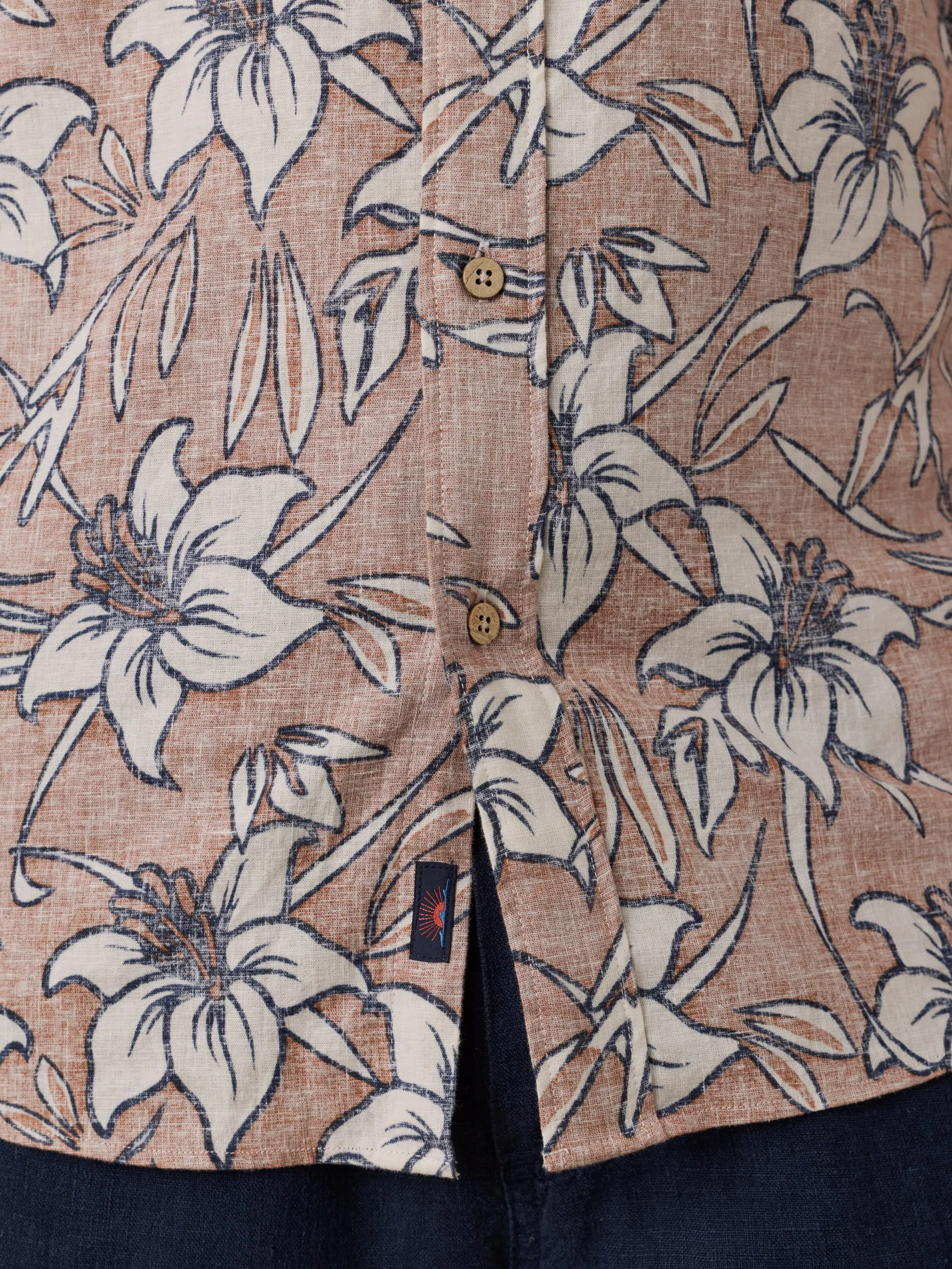 Short-Sleeve Breeze Shirt - Cloud Rust Lotus sold by Faherty product image thumbnail 5