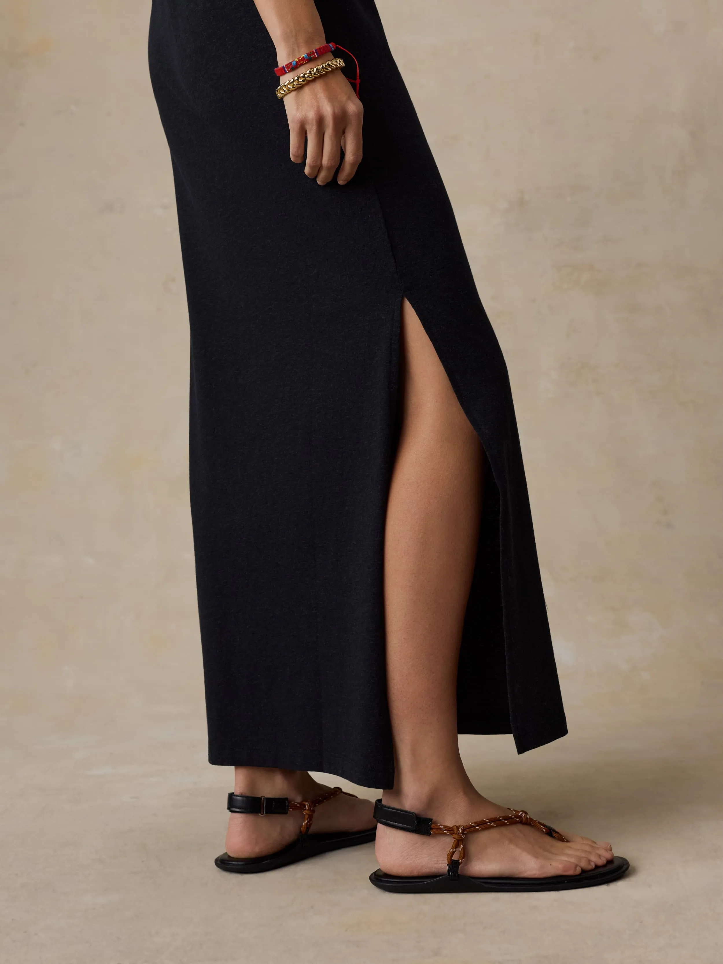 Cotton Hemp Tank Dress - Black sold by Faherty product image thumbnail 5