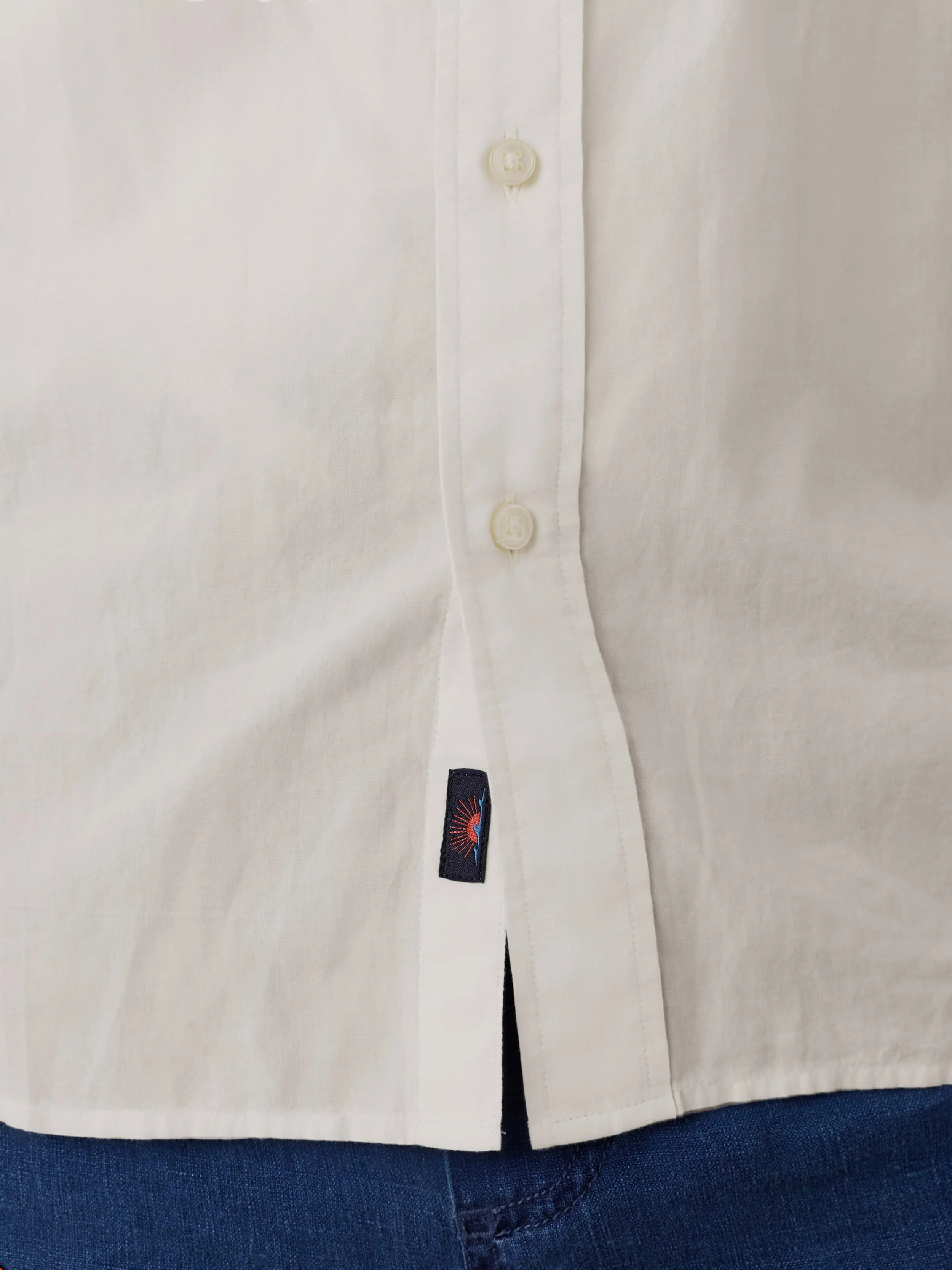 Long-Sleeve Weightless Cotton Shirt - Pure White sold by Faherty product image thumbnail 5