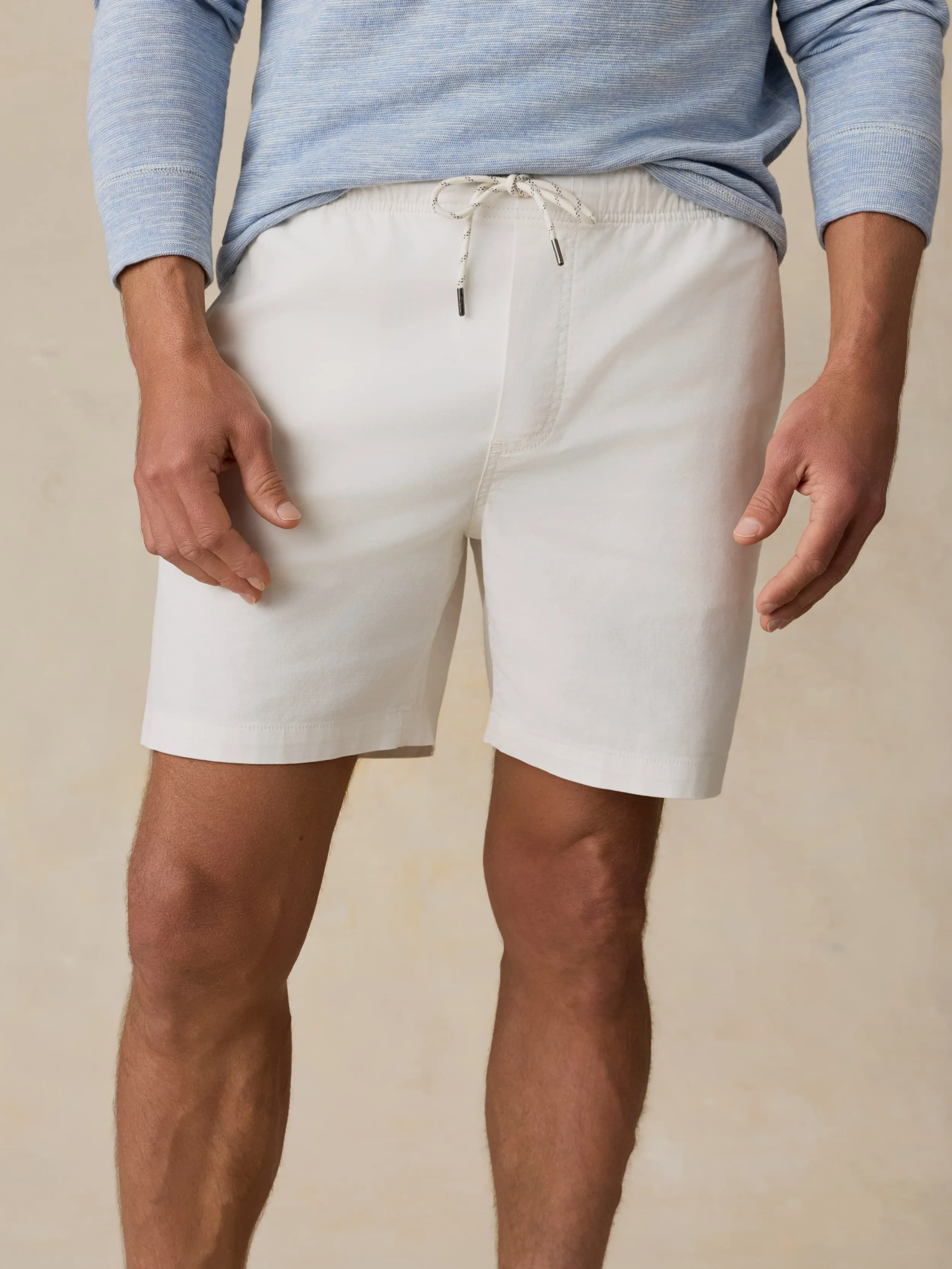 Essential Drawstring Short - Boneyard White sold by Faherty product image thumbnail 4
