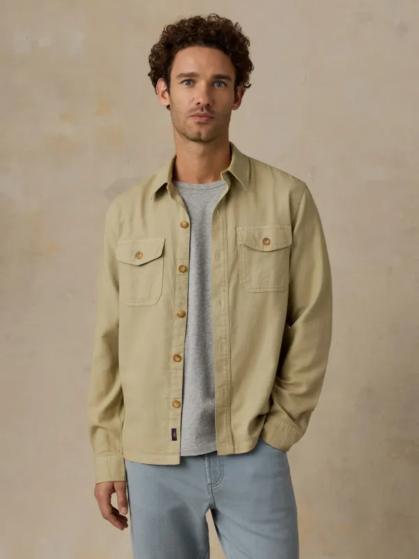 Tropic Surplus Shirt - Ridge Khaki made by Faherty