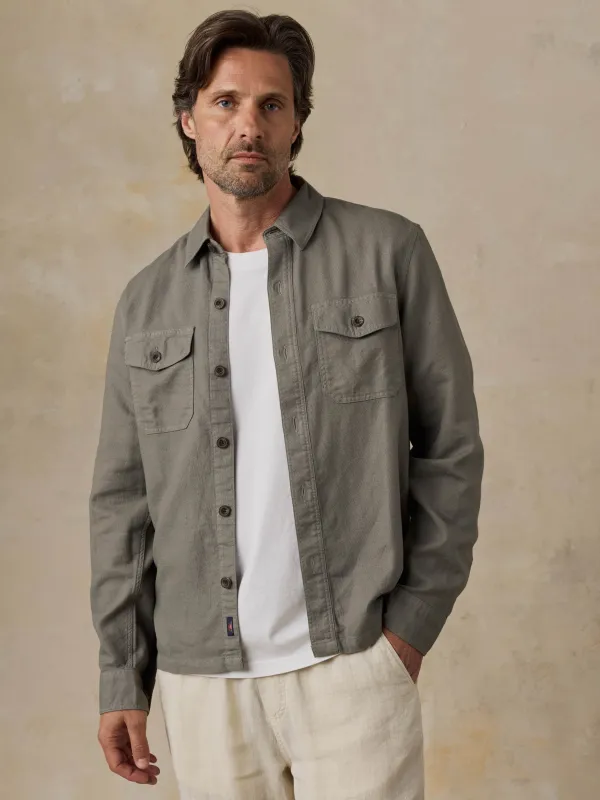 Tropic Surplus Shirt - Ridge Olive made by Faherty