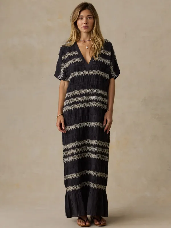 Selene Maxi Dress - Washed Black made by Faherty