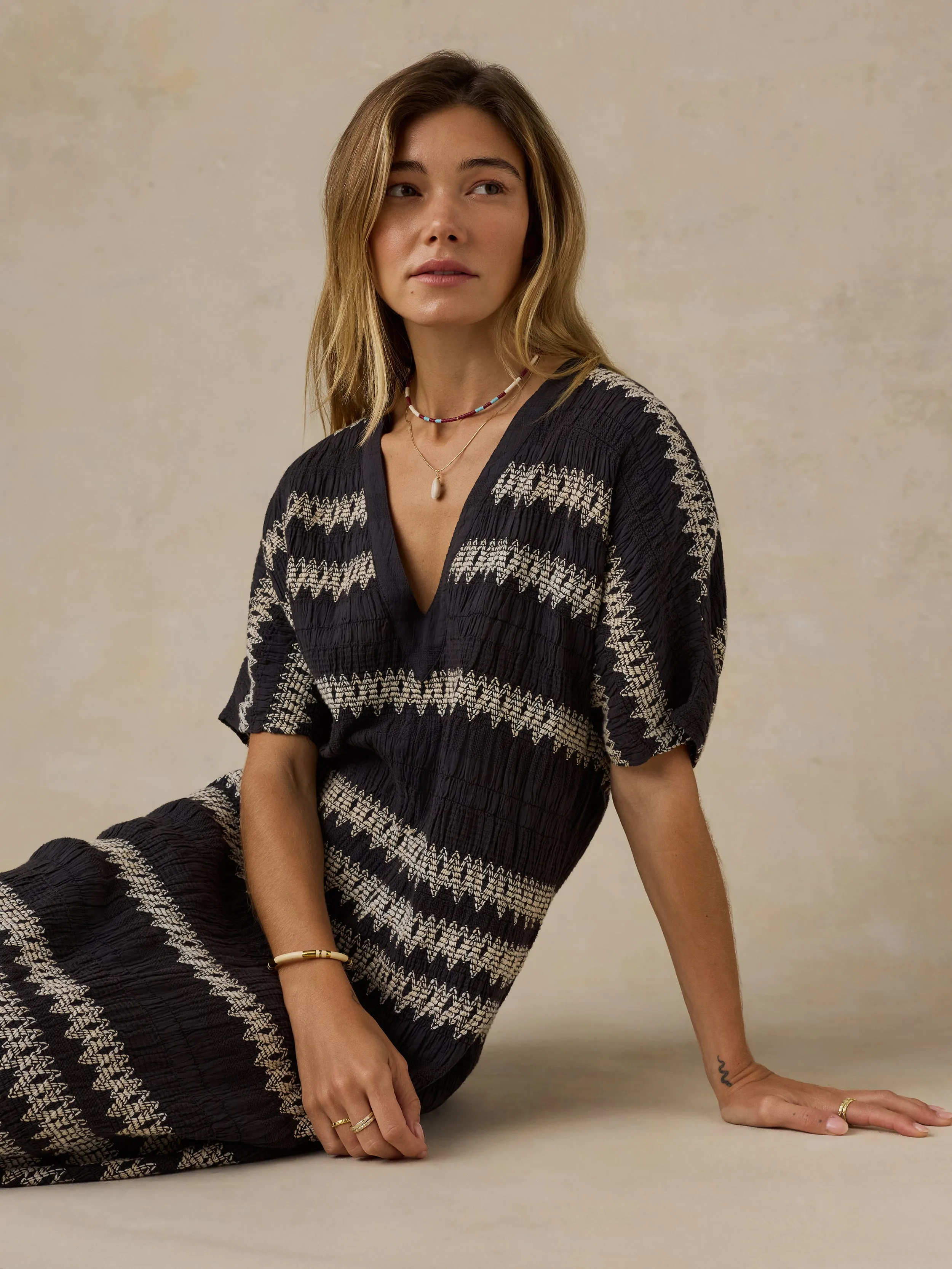 Selene Maxi Dress - Washed Black sold by Faherty product image thumbnail 2