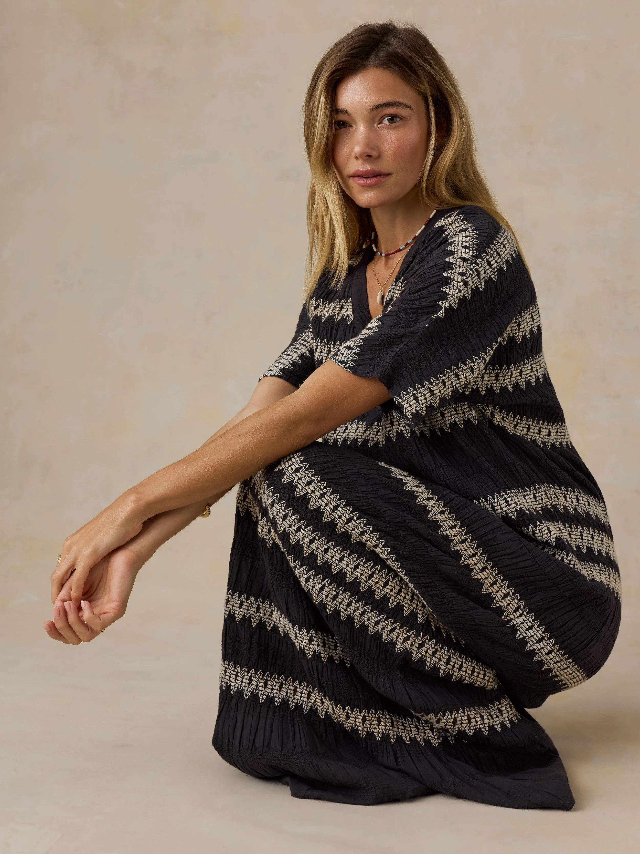 Selene Maxi Dress - Washed Black sold by Faherty product image thumbnail 5