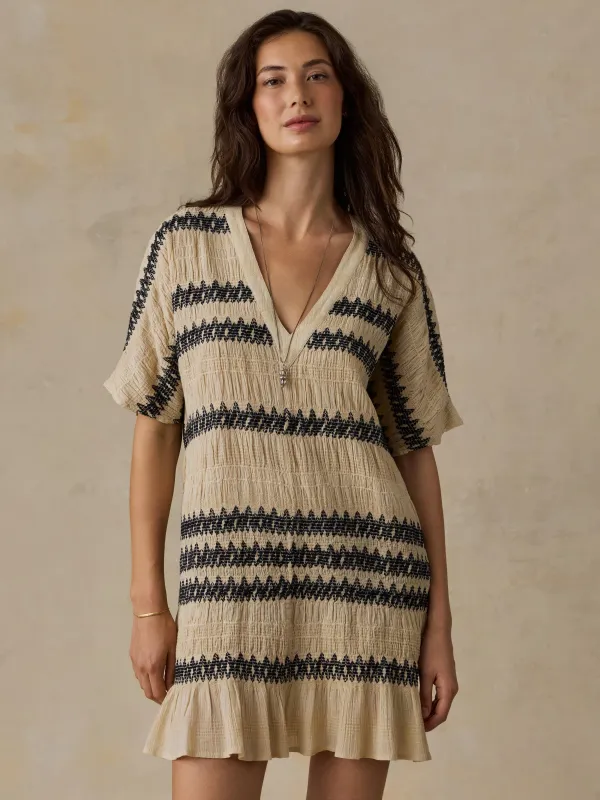Selene Mini Dress - Angora made by Faherty