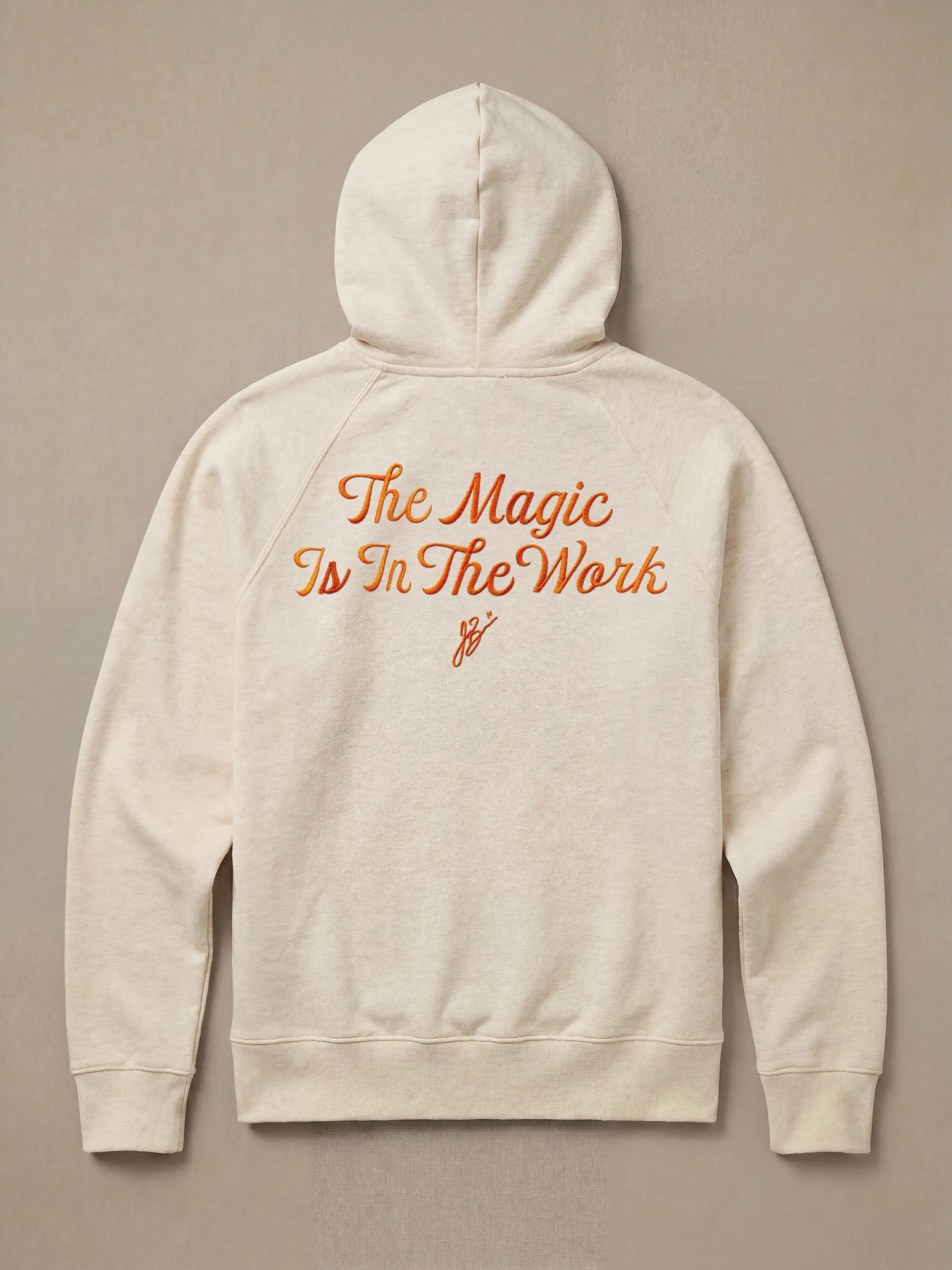 Jalen Brunson High Standard Fleece Hoodie - Antique Ivory Heather sold by Faherty