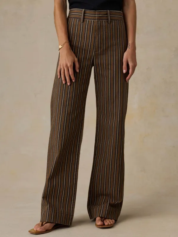 Twill Tide Slim Straight Pant - Maple Cove Stripe made by Faherty