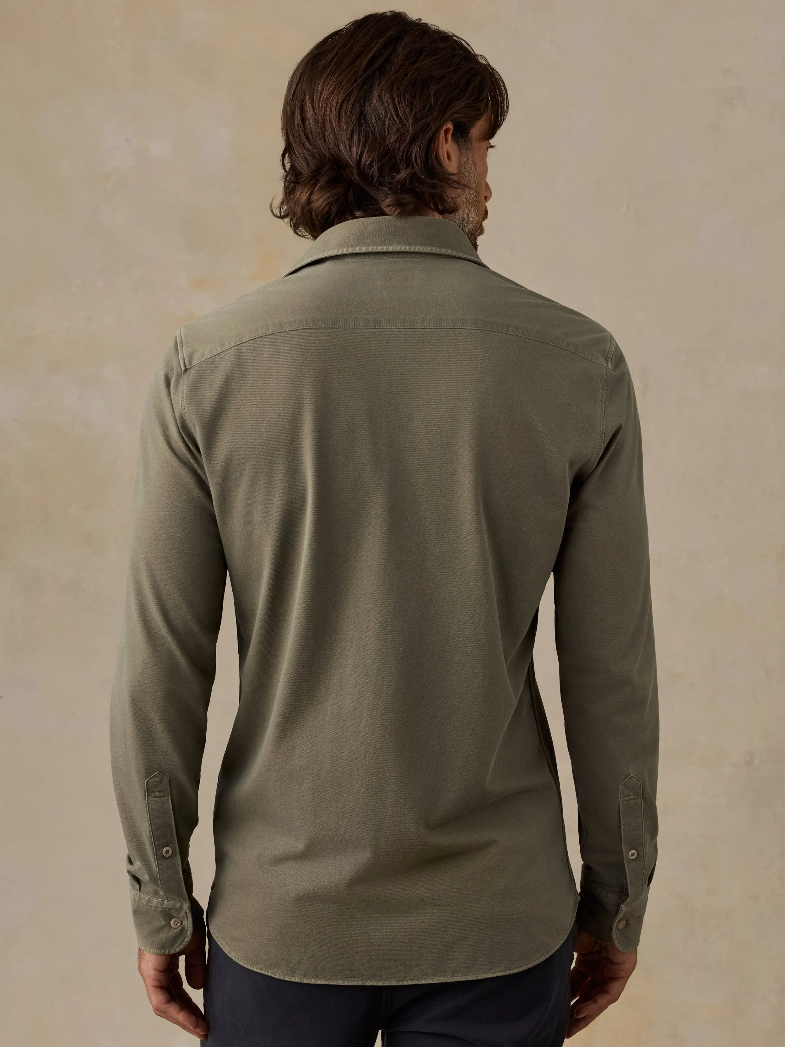 Costa Pique Shirt - Ridge Olive sold by Faherty product image thumbnail 4