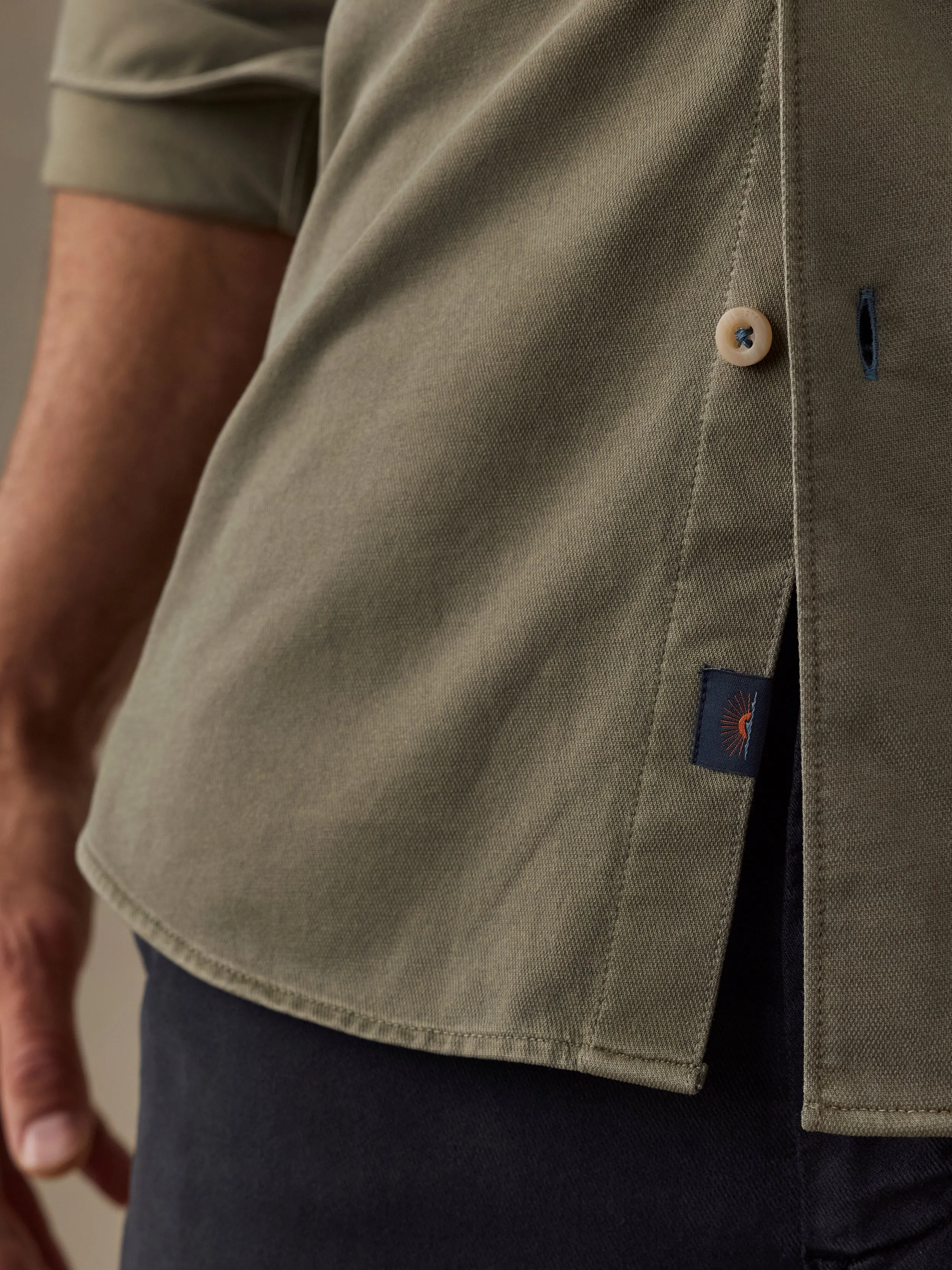Costa Pique Shirt - Ridge Olive sold by Faherty product image thumbnail 3