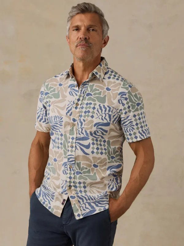 Short-Sleeve Breeze Shirt - Dune Island Tile made by Faherty