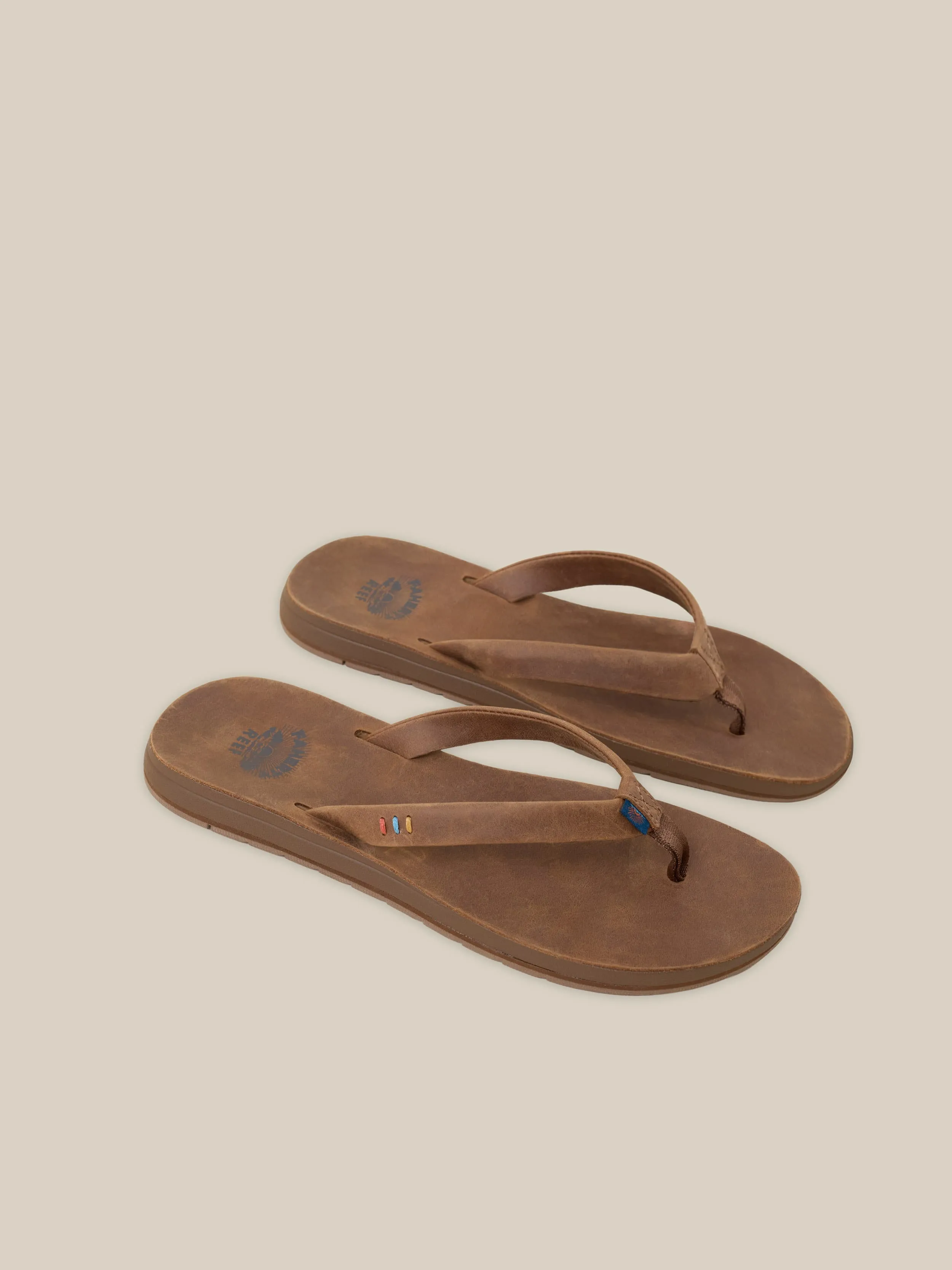 Faherty X REEF Ojai Slim Flip Flop - Dark Brown sold by Faherty product image thumbnail 3
