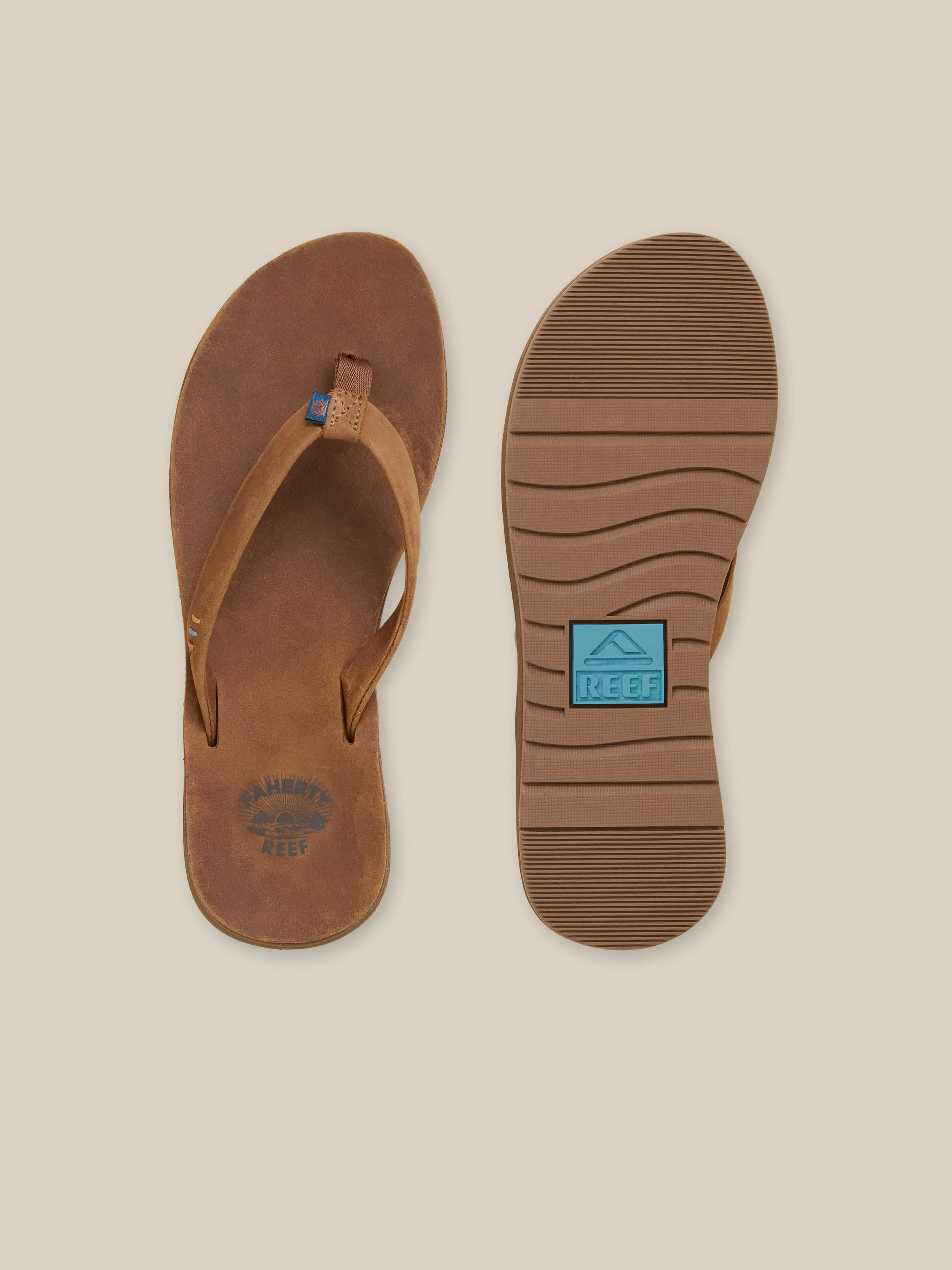 Faherty X REEF Ojai Slim Flip Flop - Dark Brown sold by Faherty product image thumbnail 2