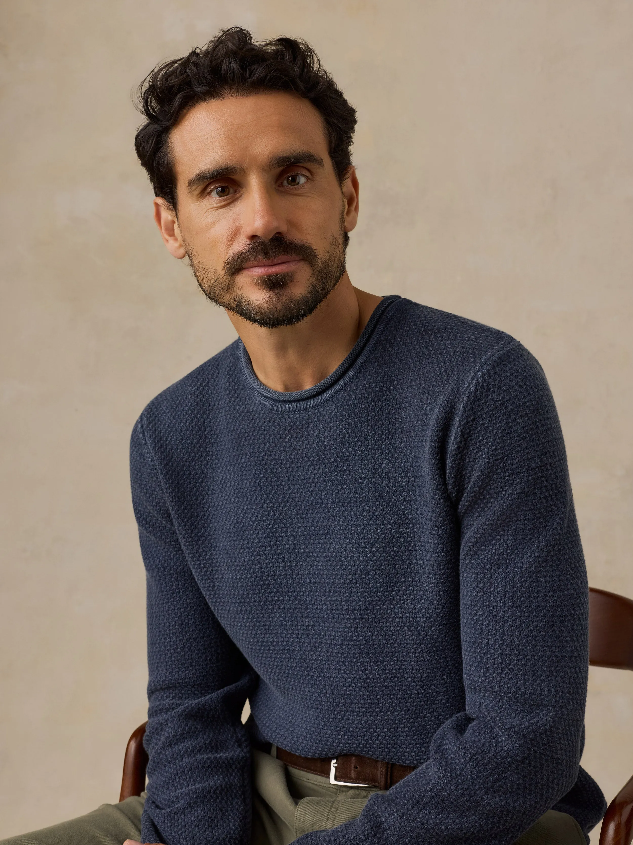 Sunwashed Dockside Sweater - Abyss Navy sold by Faherty product image thumbnail 5