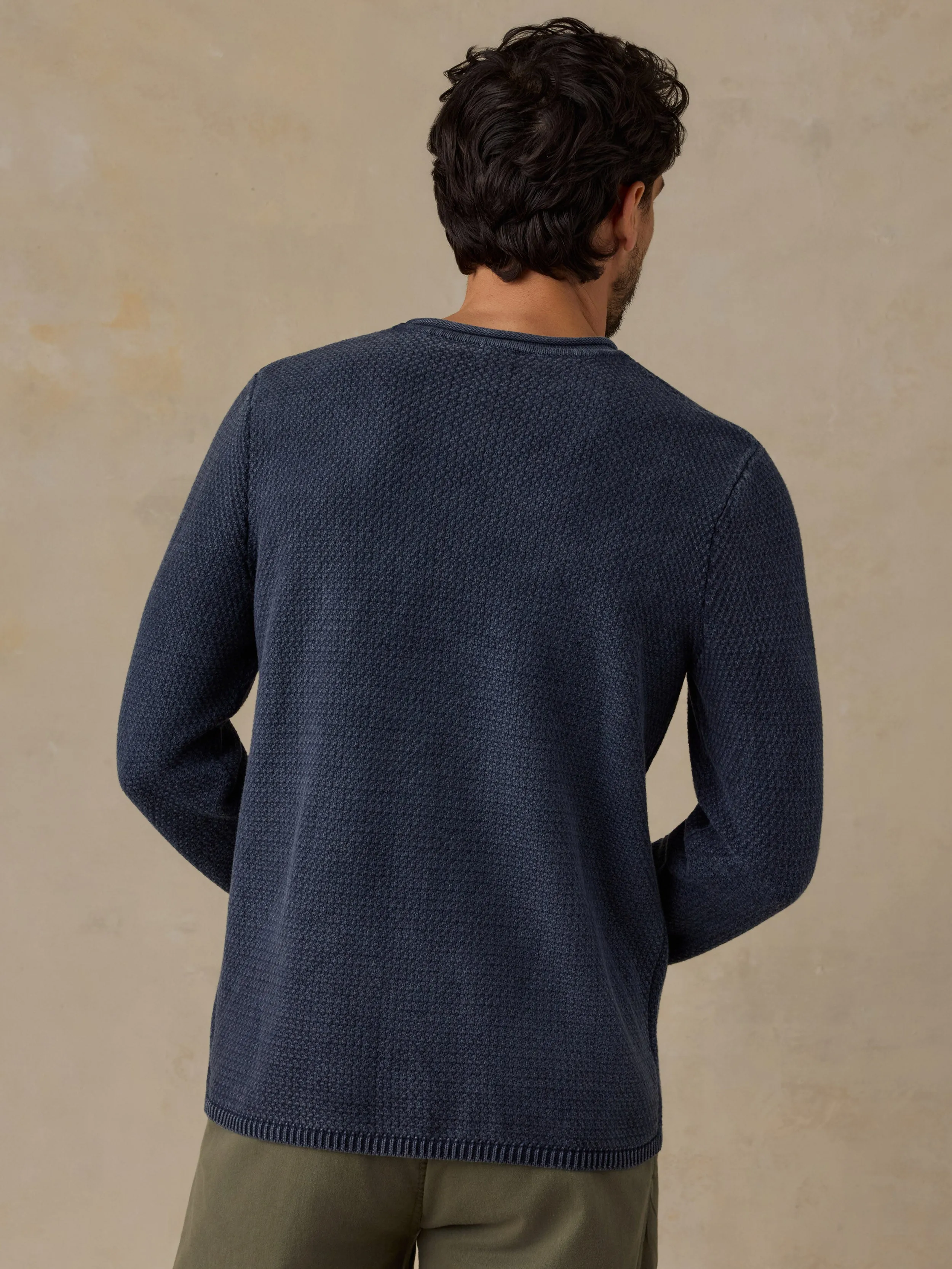 Sunwashed Dockside Sweater - Abyss Navy sold by Faherty product image thumbnail 3