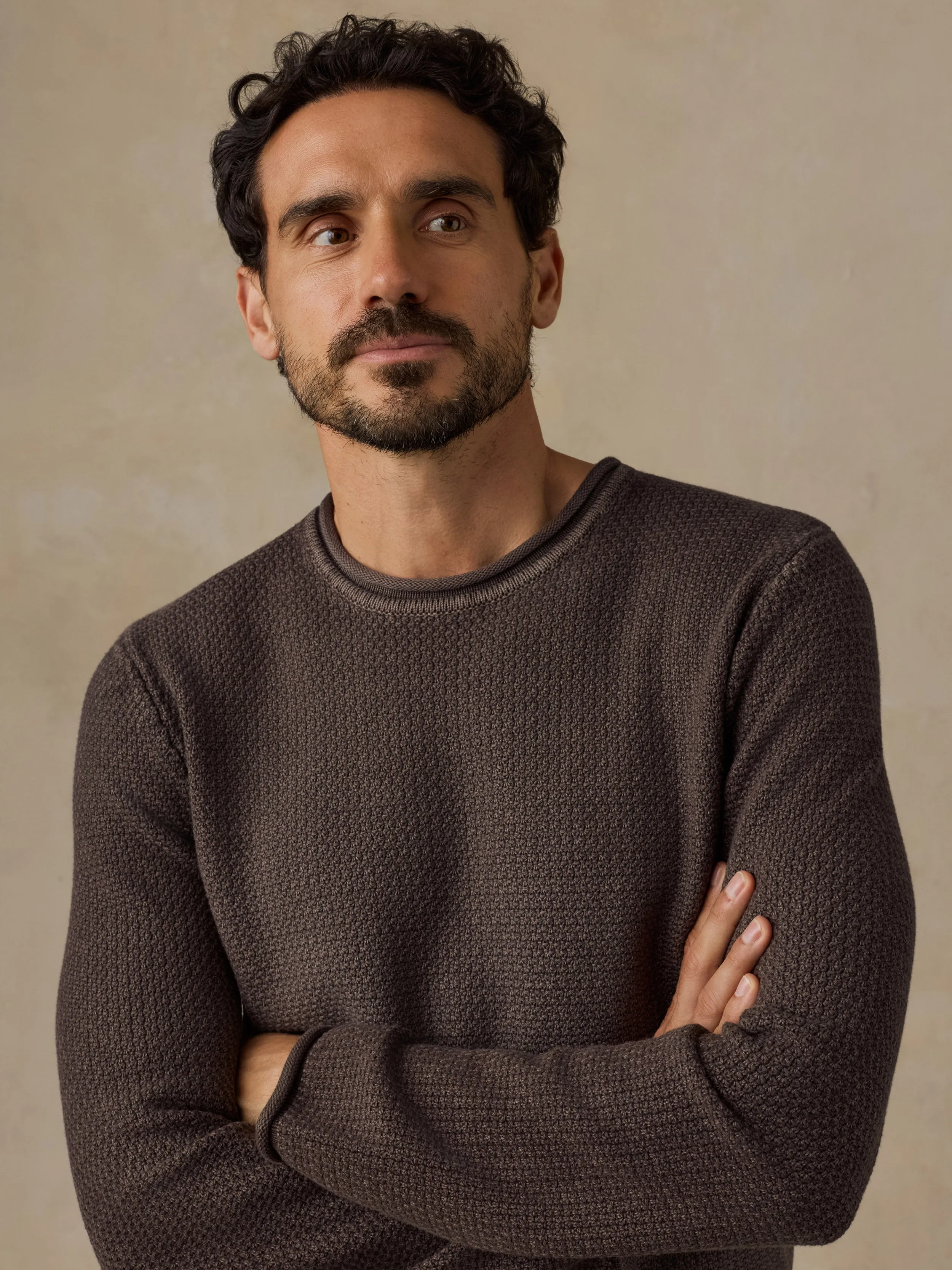 Sunwashed Dockside Sweater - Coast Brown sold by Faherty product image thumbnail 4