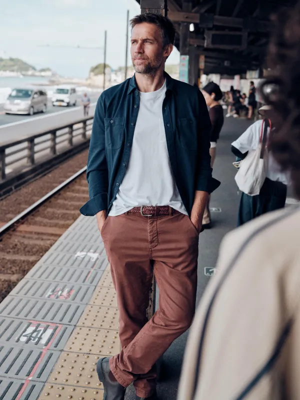 Coastline Chino - Island Chestnut made by Faherty