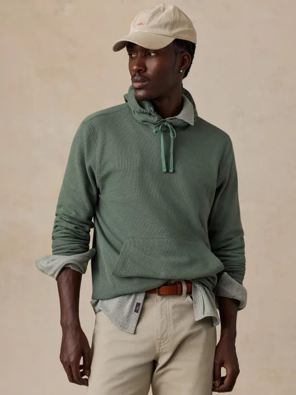 Highland Knit Hoodie - Mountain Green made by Faherty