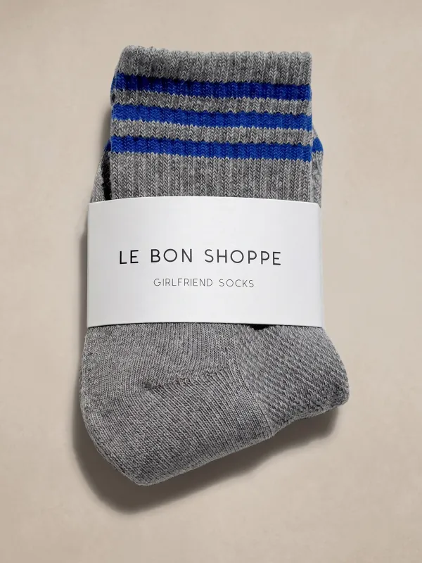 Le Bon Shoppe Girlfriend Socks - Grey made by Faherty