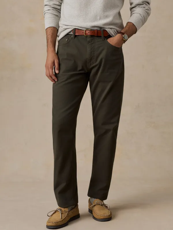 Reserve Twill 5-Pocket Pant - Forest Grove made by Faherty