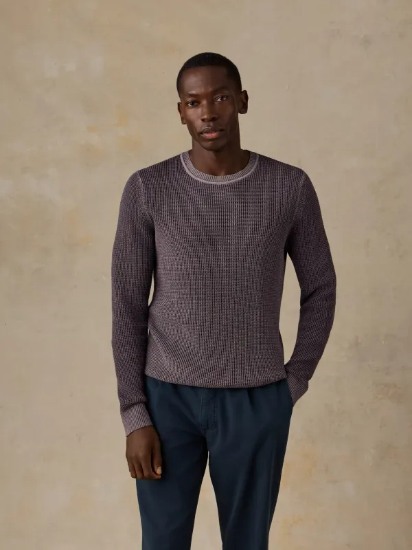 Sunwashed Crewneck Sweater - Lilac Twilight made by Faherty