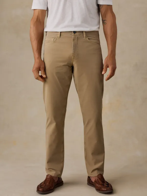 Movement Patina 5-Pocket Pant - Island West Khaki made by Faherty