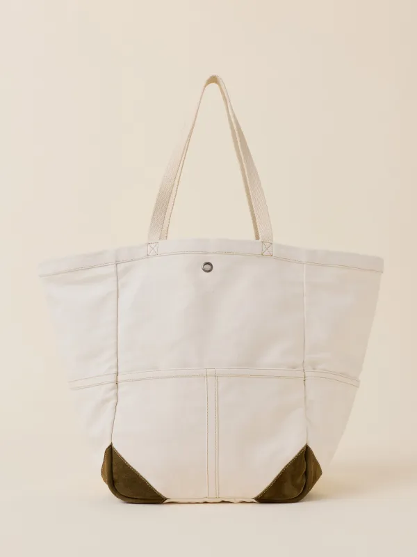 Mini Sunwashed Canvas Utility Tote - Natural made by Faherty