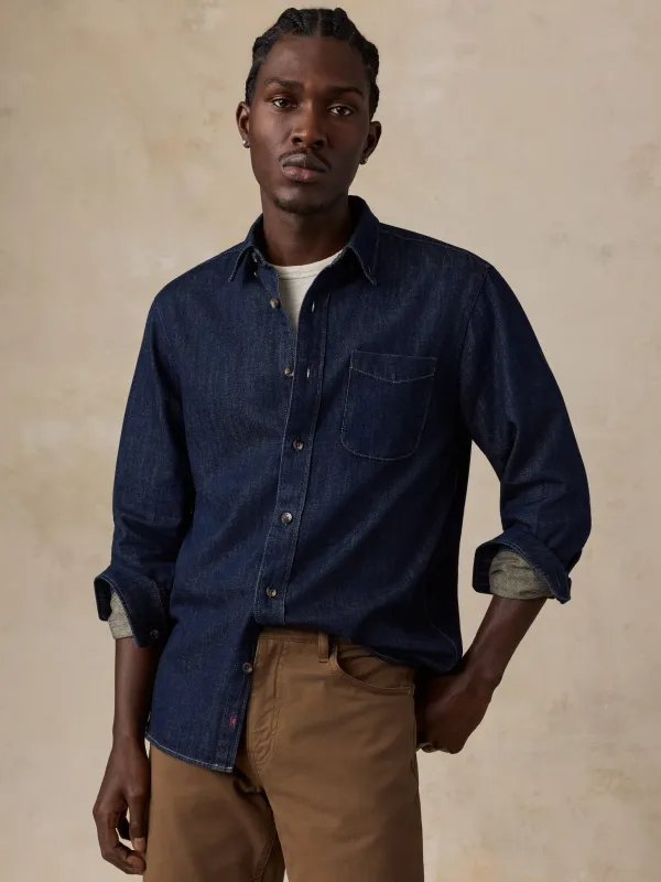 Original Cotton Denim Shirt - Harbor Coast Wash made by Faherty