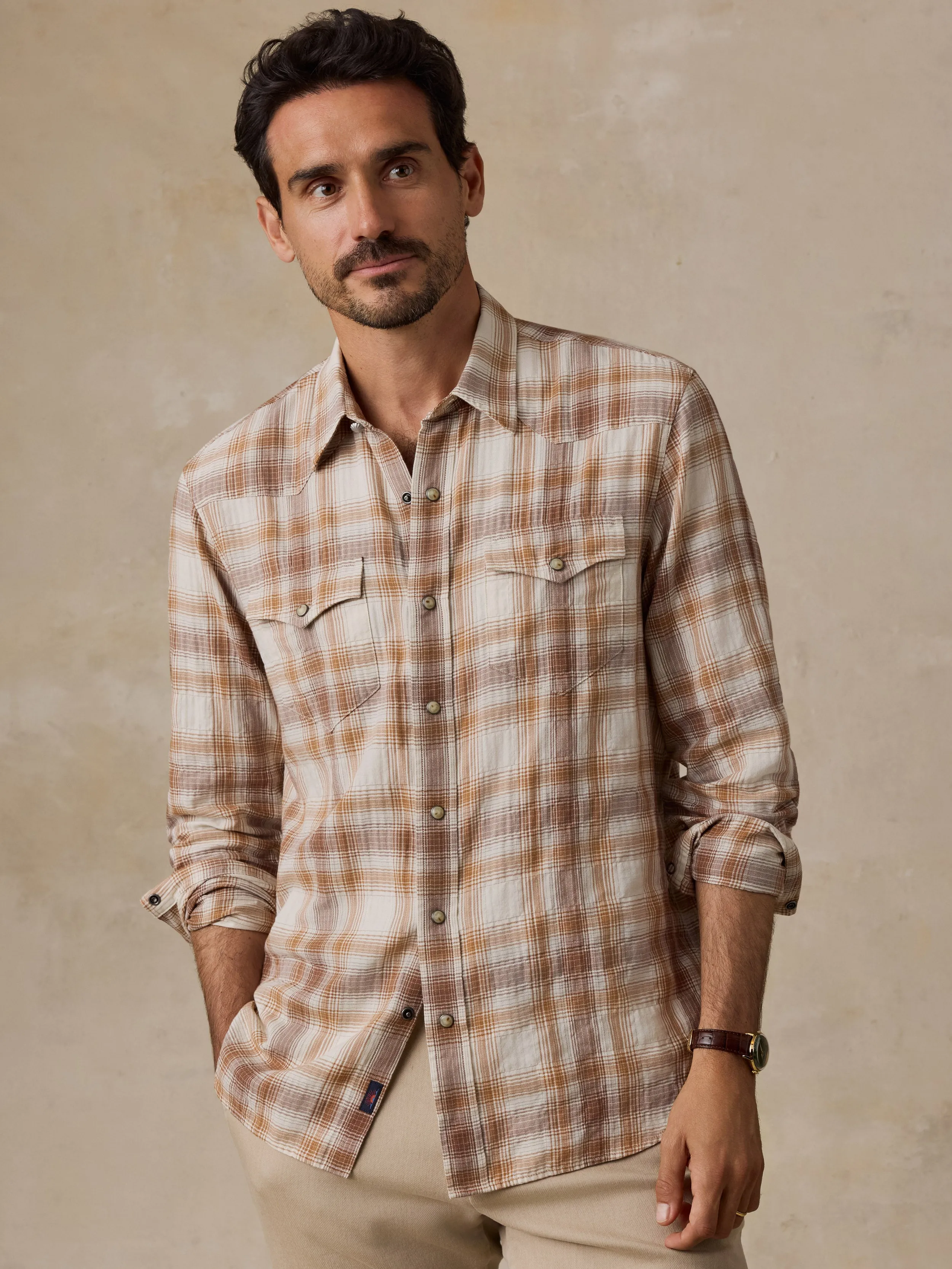 Ombre Western Shirt - Mesa Sands Ombre sold by Faherty product image thumbnail 2