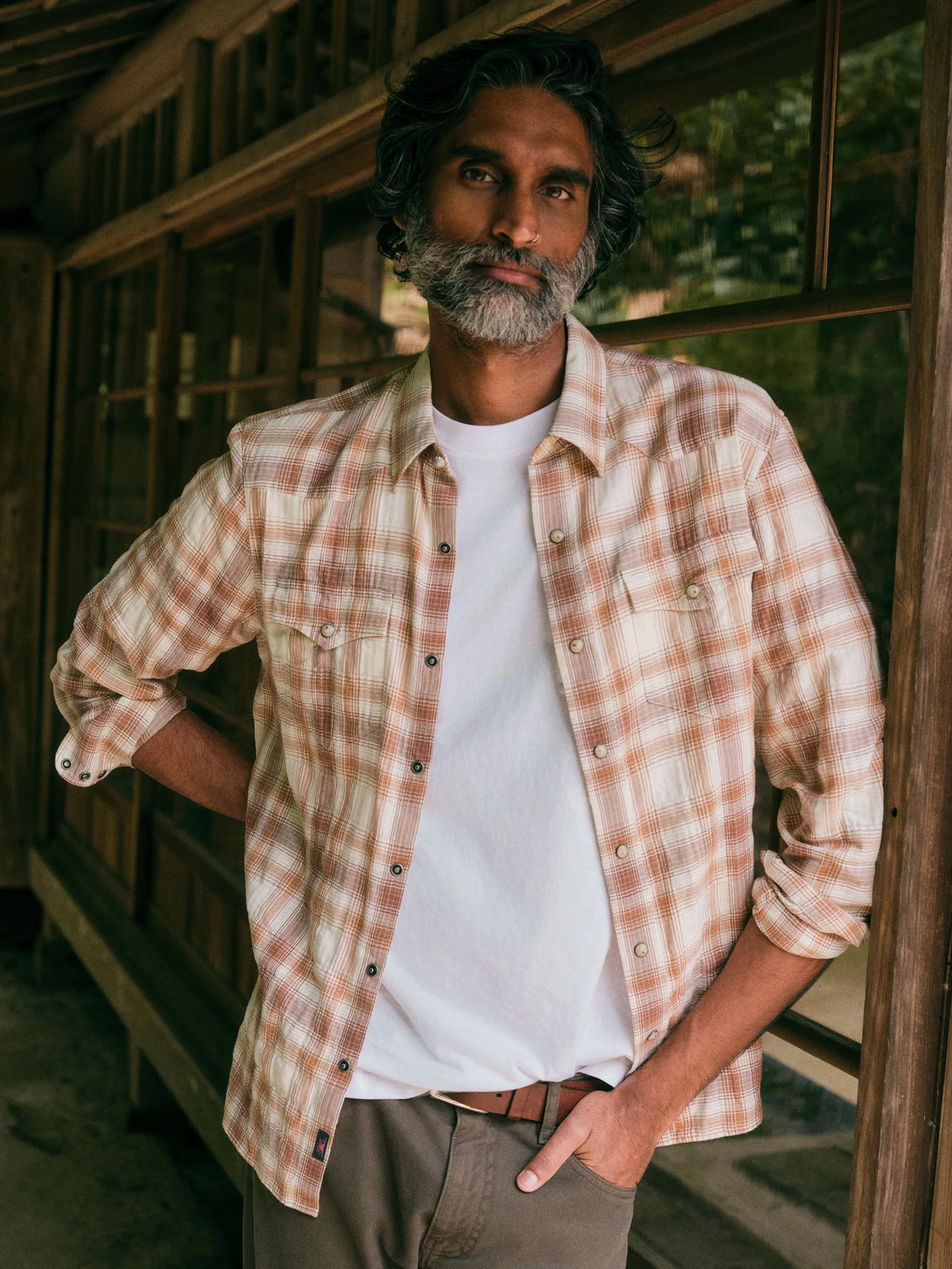 Ombre Western Shirt - Mesa Sands Ombre sold by Faherty