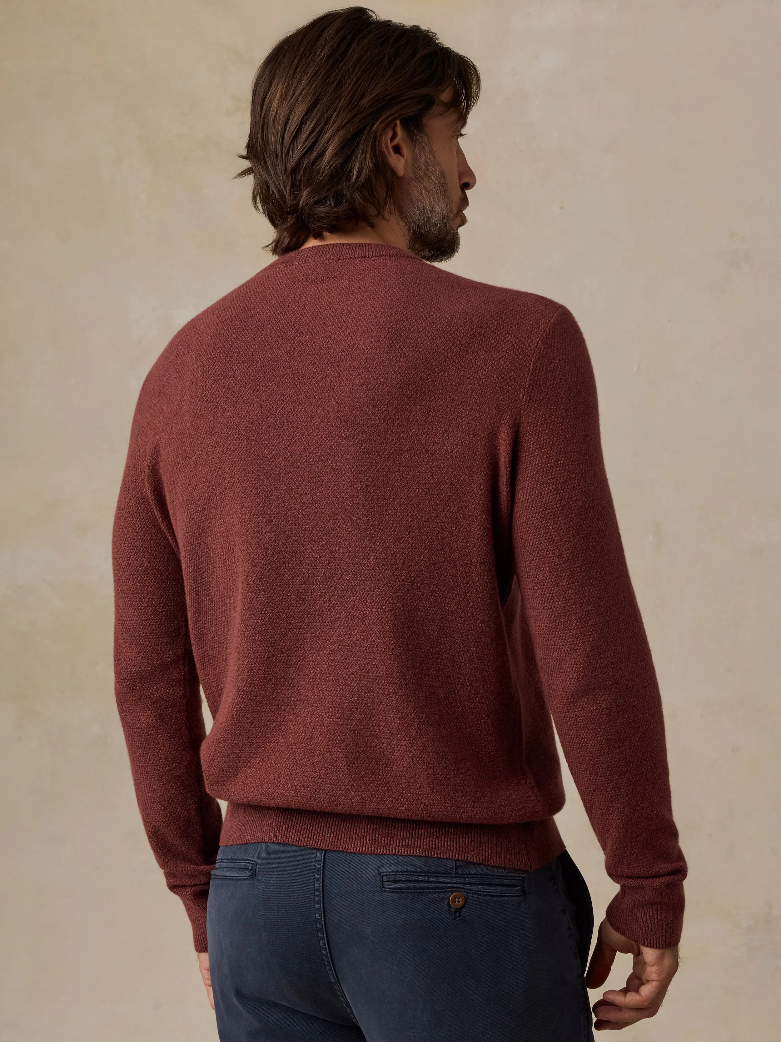 Jackson Crew Sweater - Sunset Red Heather sold by Faherty product image thumbnail 2