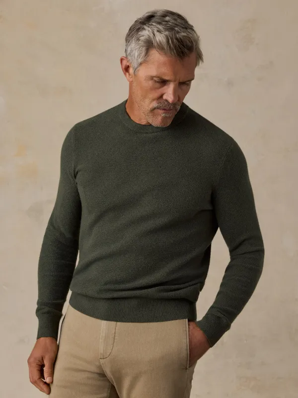 Jackson Crew Sweater - Forest Grove Heather made by Faherty