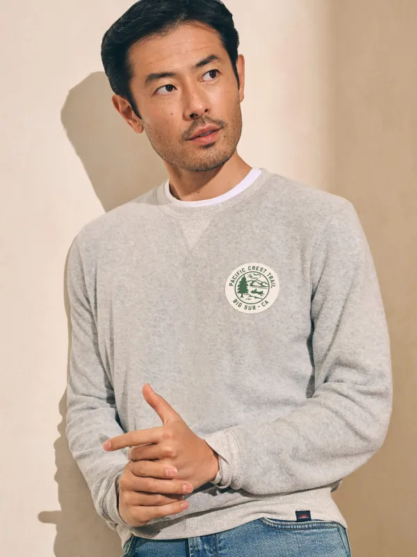 Pacific Crest Beach Fleece Crewneck - Heather Grey made by Faherty